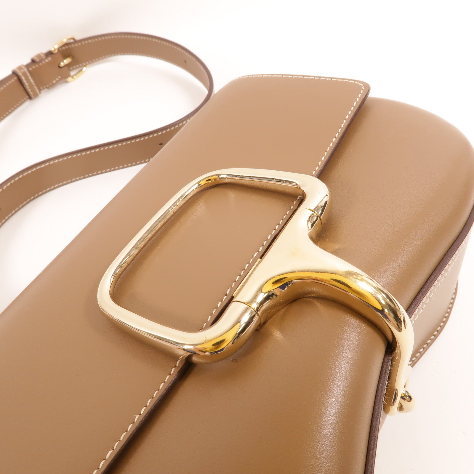 HERMES Swift皮革Della Cavalleria Elan肩背袋Etoupe