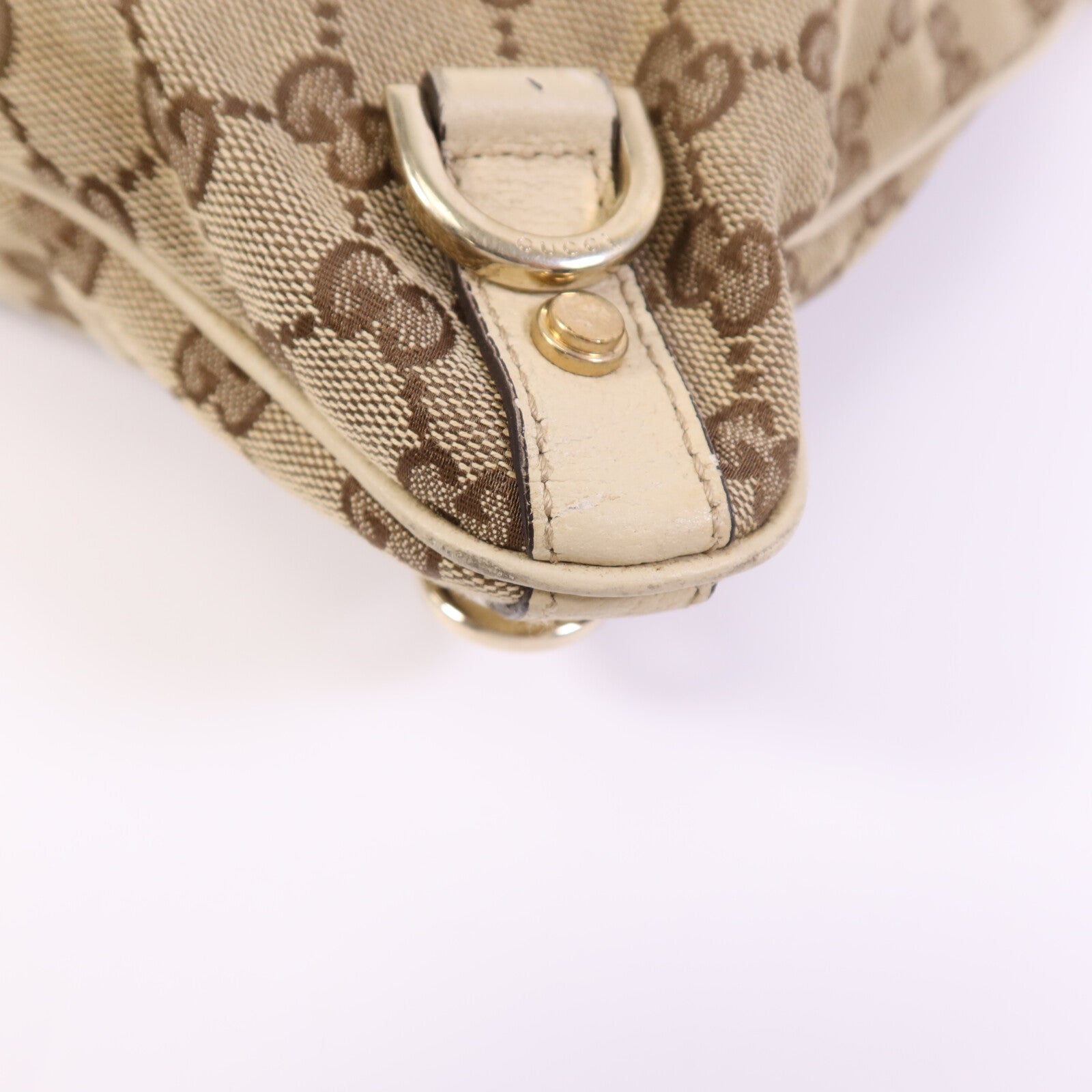 GUCCI 帆布Shoulder Bag金扣肩背袋