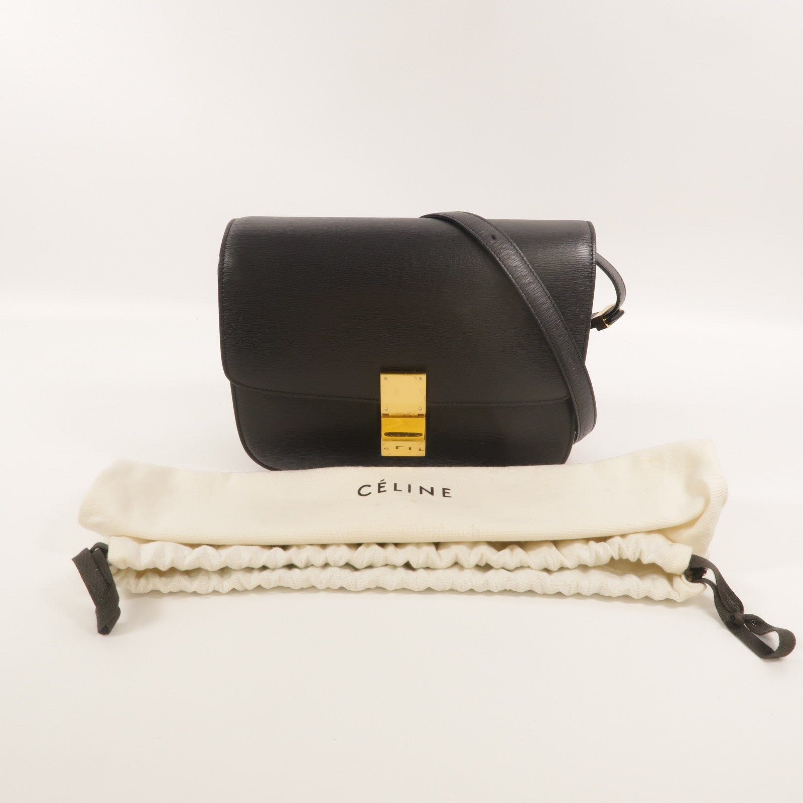 CELINE 【激減優惠】牛皮皮革Classic Box Medium肩背袋