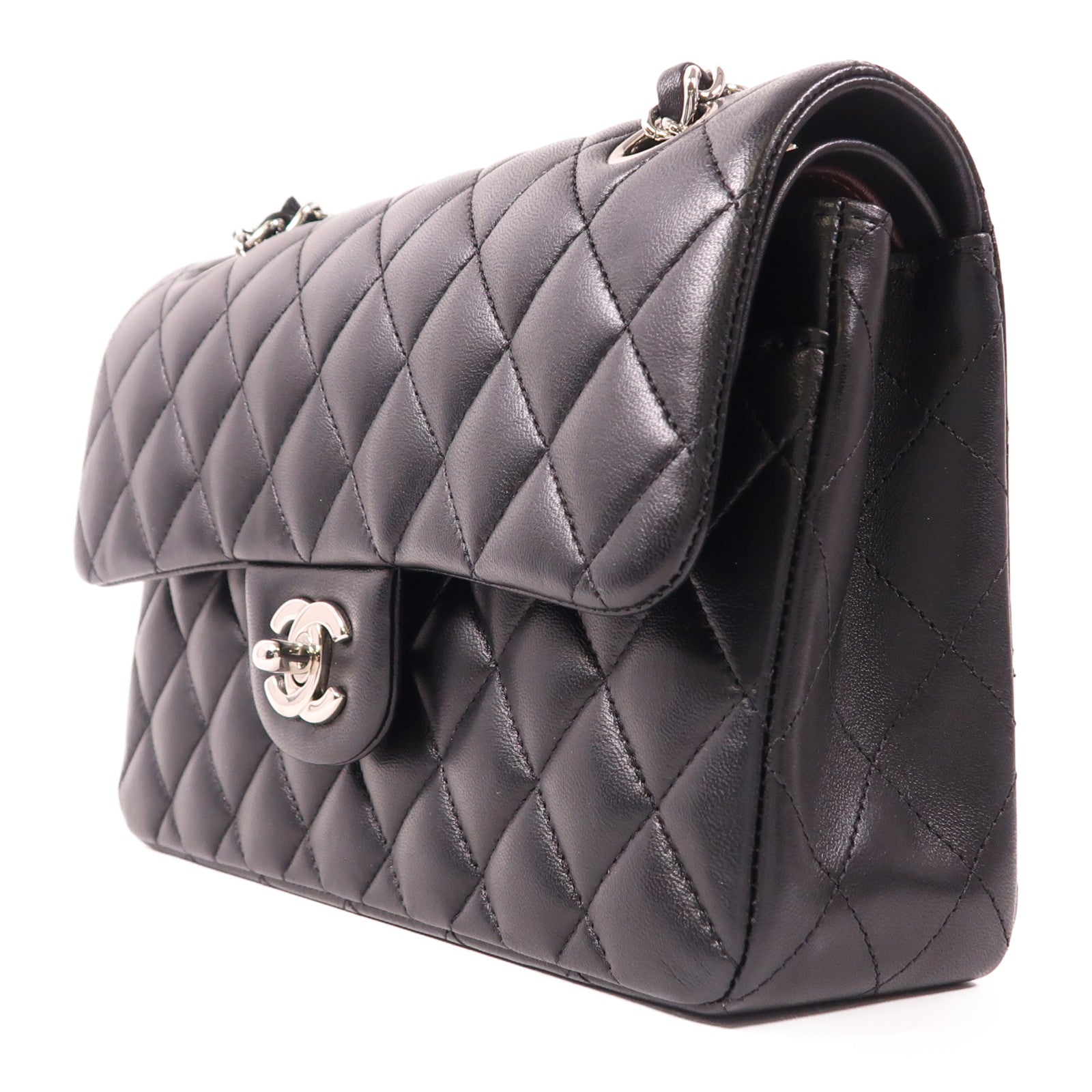 CHANEL 羊皮皮革Classic 23銀扣鏈帶肩背袋