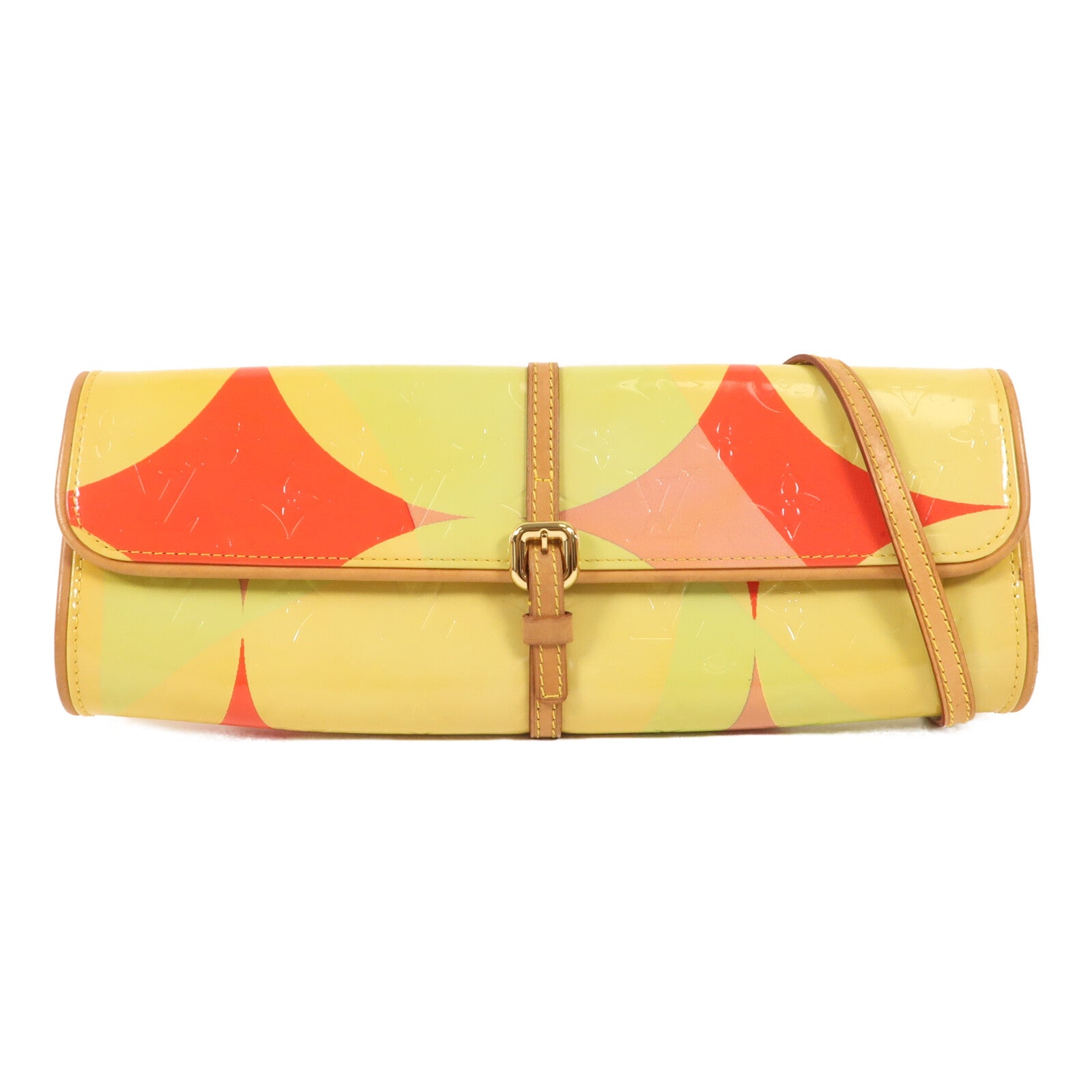 LOUIS VUITTON Mono-mini Pochette Fleur Vernis金扣肩背袋