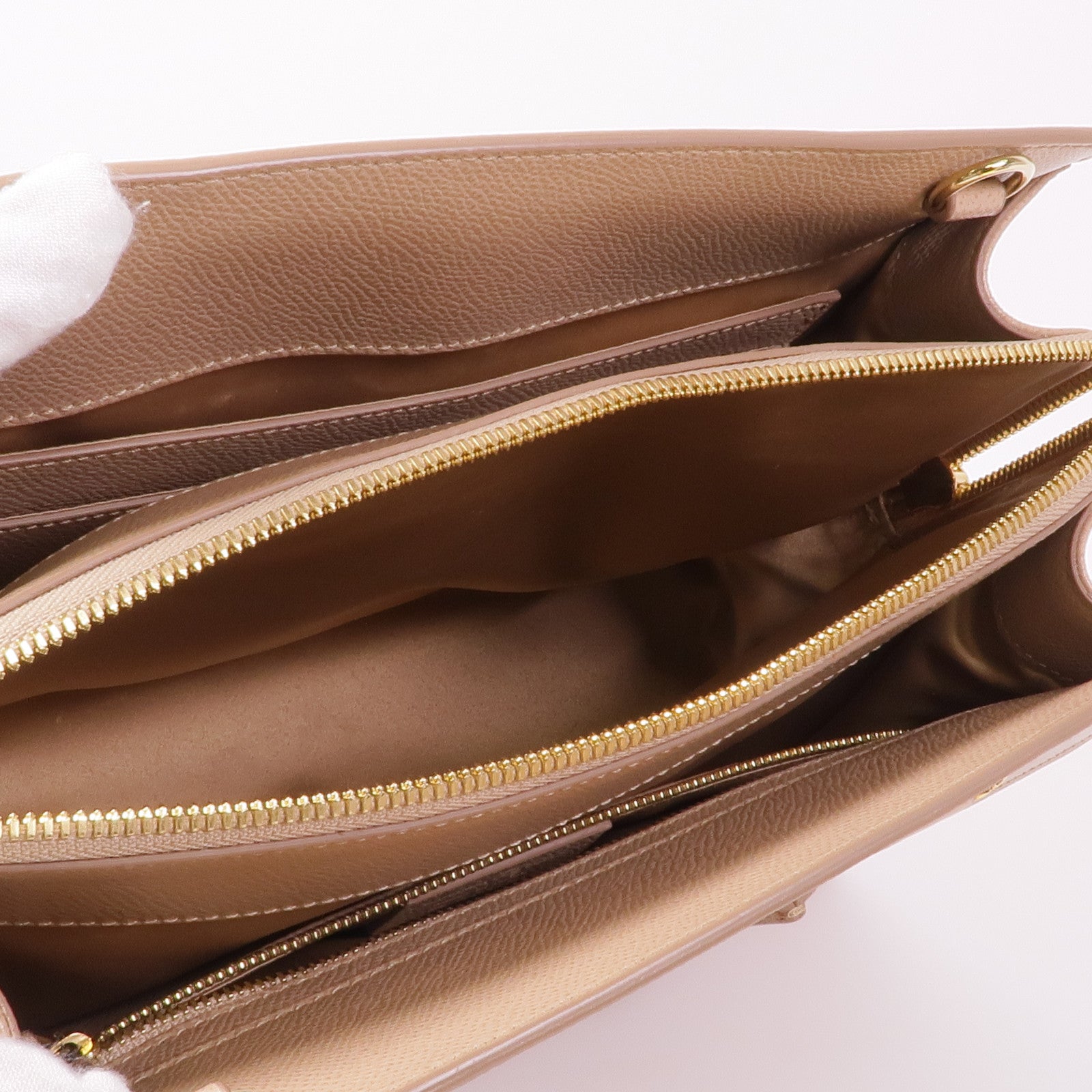 Salvatore Ferragamo 牛皮皮革2 Way Shoulder Bag金扣手挽肩背兩用袋