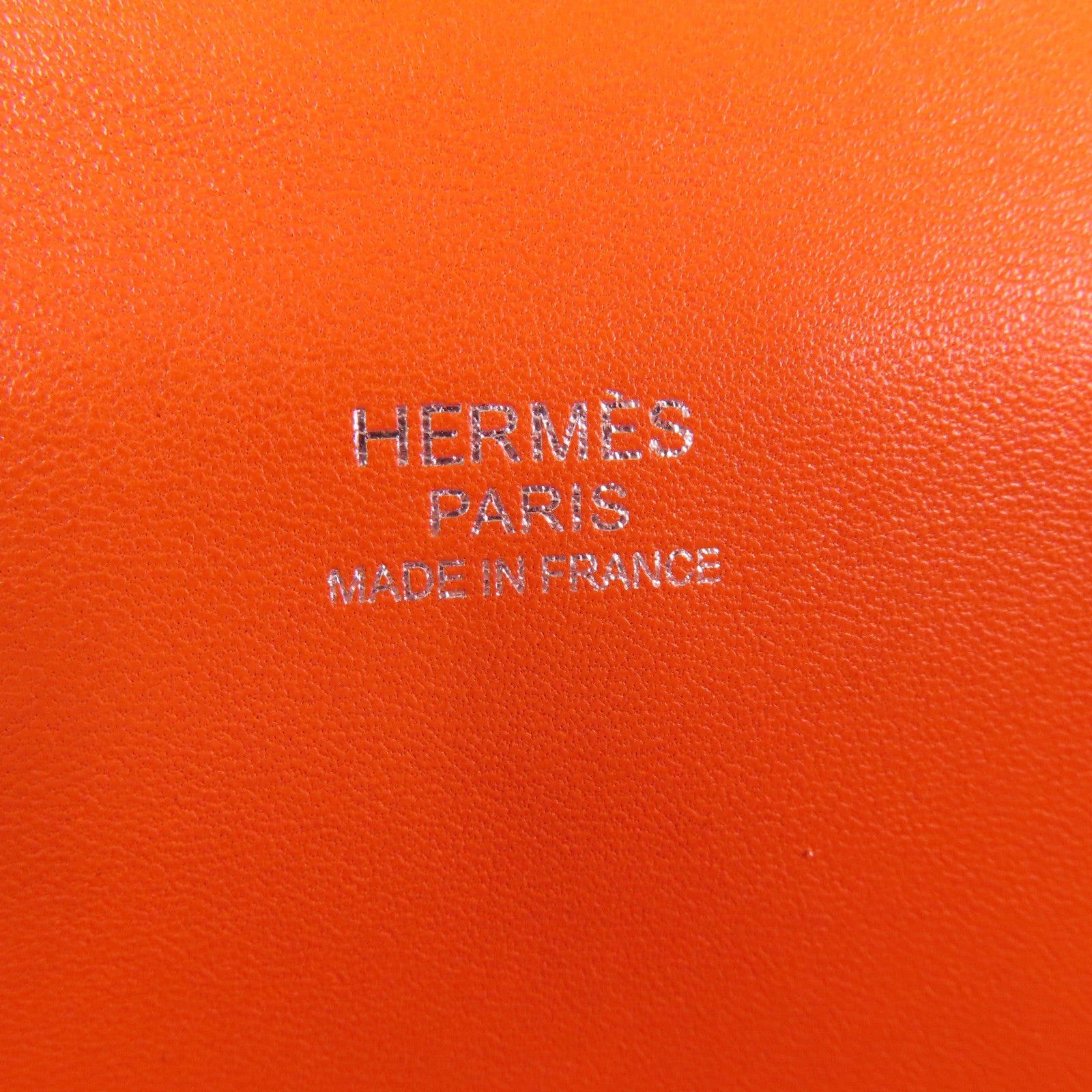 HERMES Clemence皮革Tool Box 20手挽肩背兩用袋Orange
