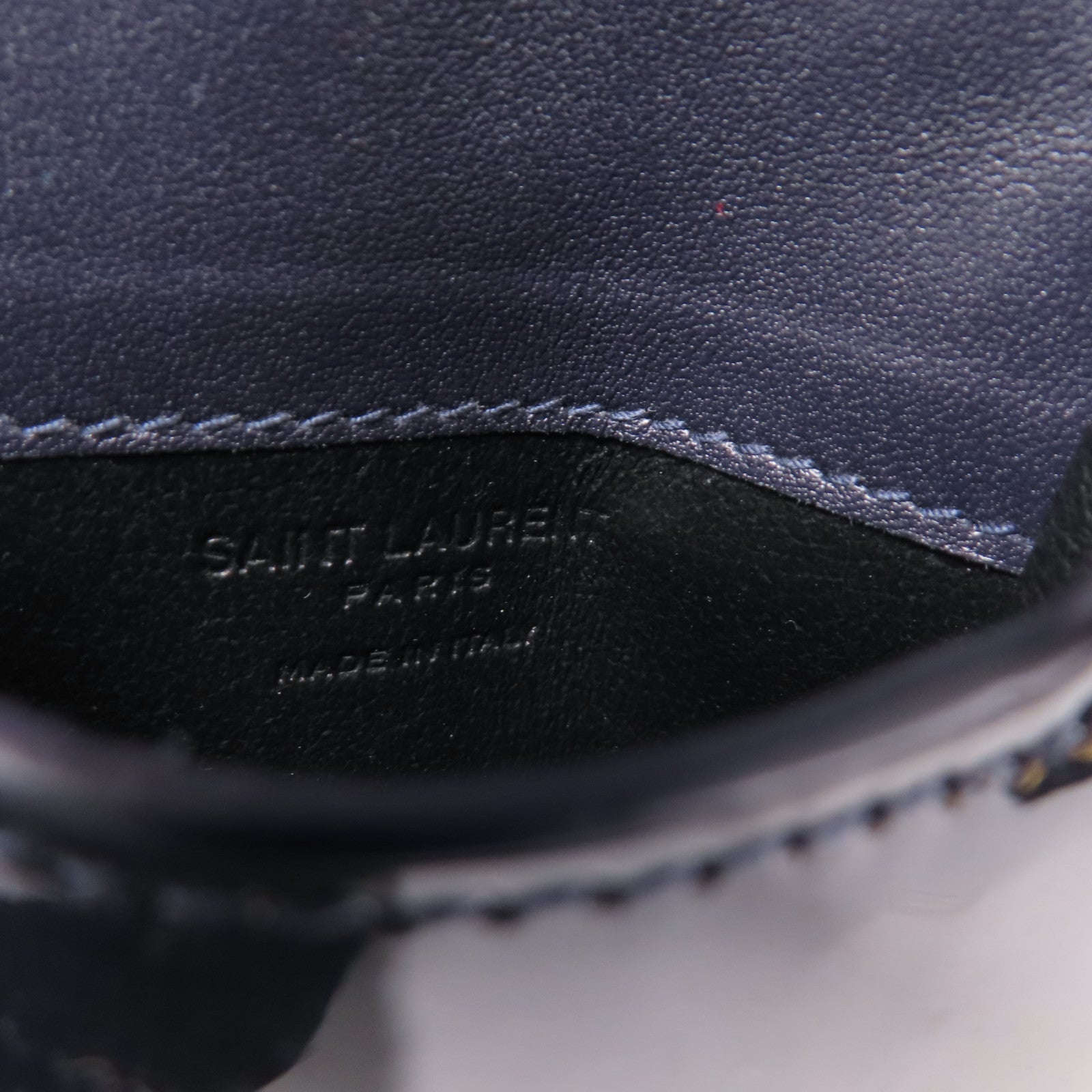 SAINT LAURENT 漆皮皮革Phone Pouch銀扣肩背袋