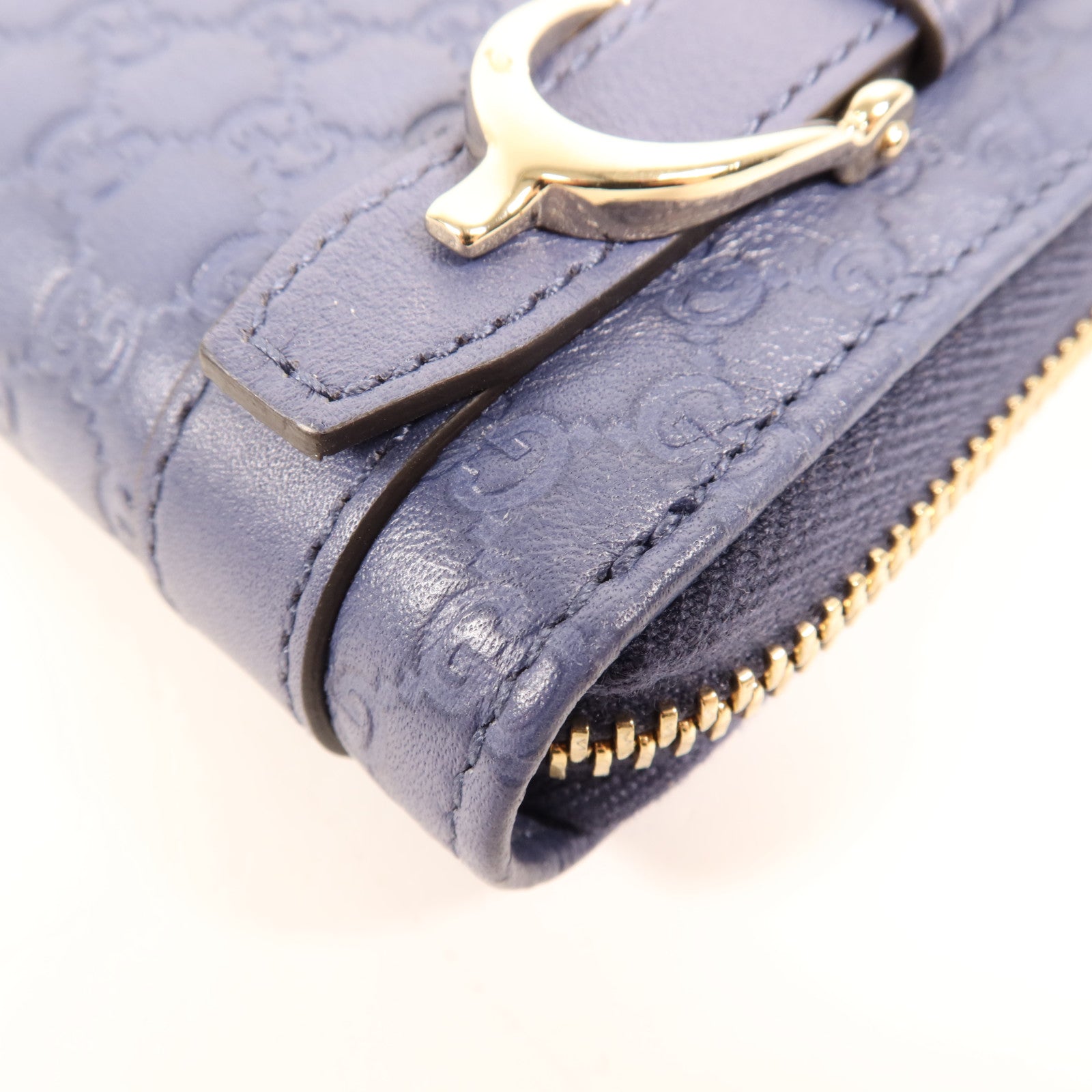 GUCCI 牛皮皮革Long Wallet金扣長錢包