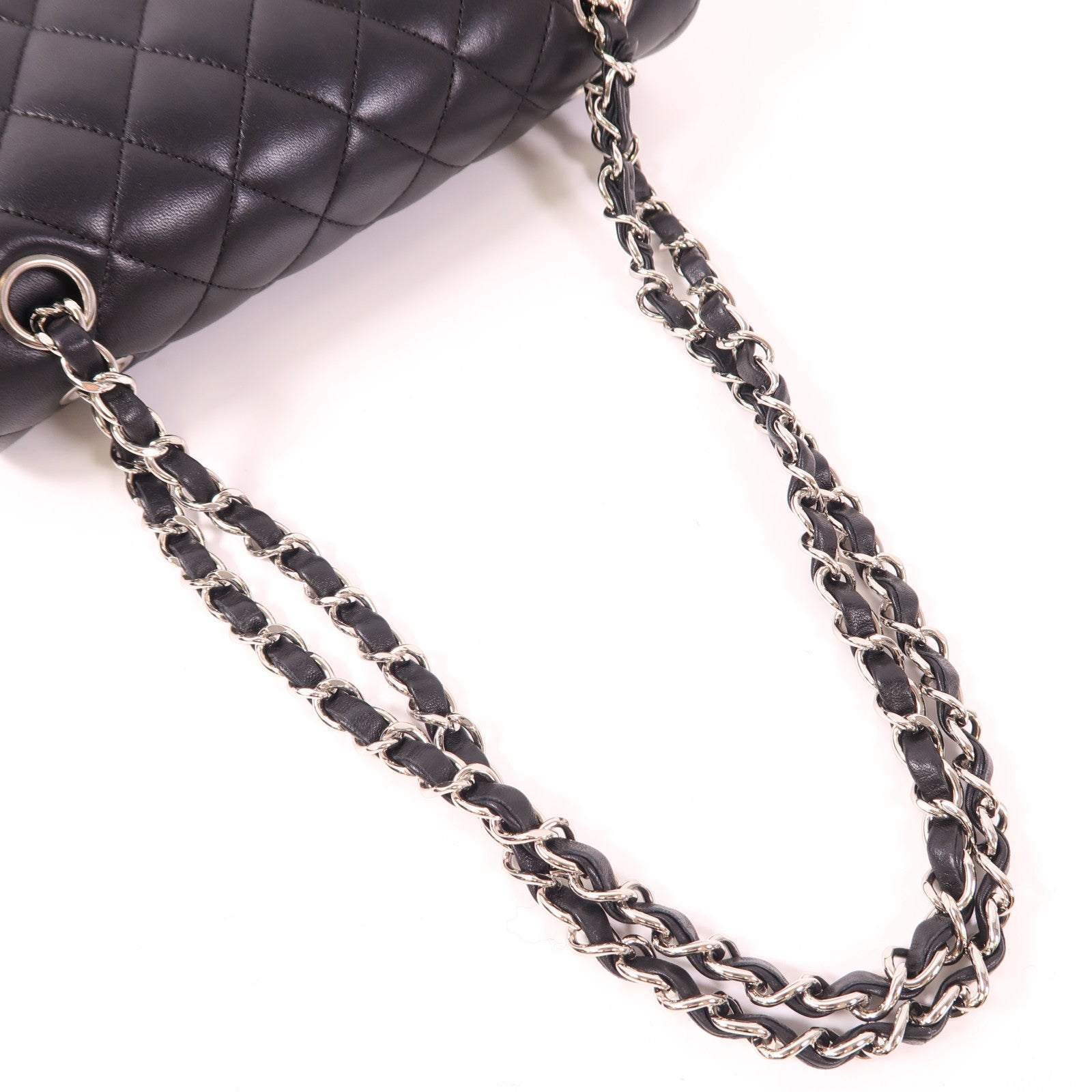 CHANEL 羊皮皮革Classic 23銀扣鏈帶肩背袋