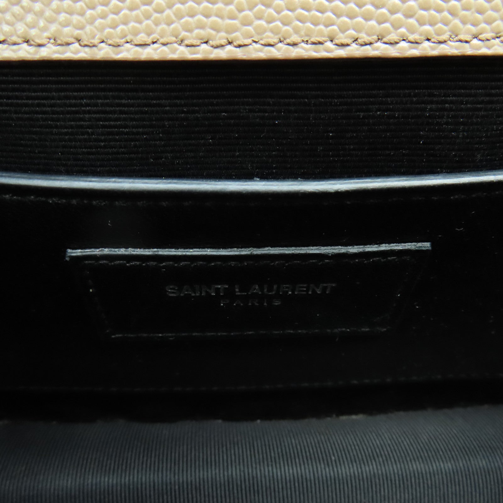 SAINT LAURENT 【激減優惠】牛皮皮革Clutch Bag銀扣手拿包啡色