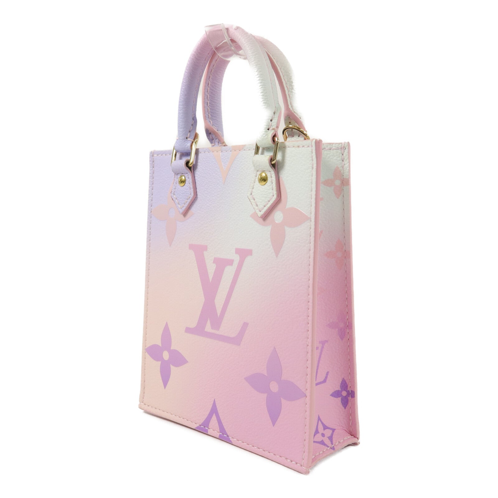 LOUIS VUITTON Monogram Giant Petit Sac Plat Spring in the City手挽肩背兩用袋