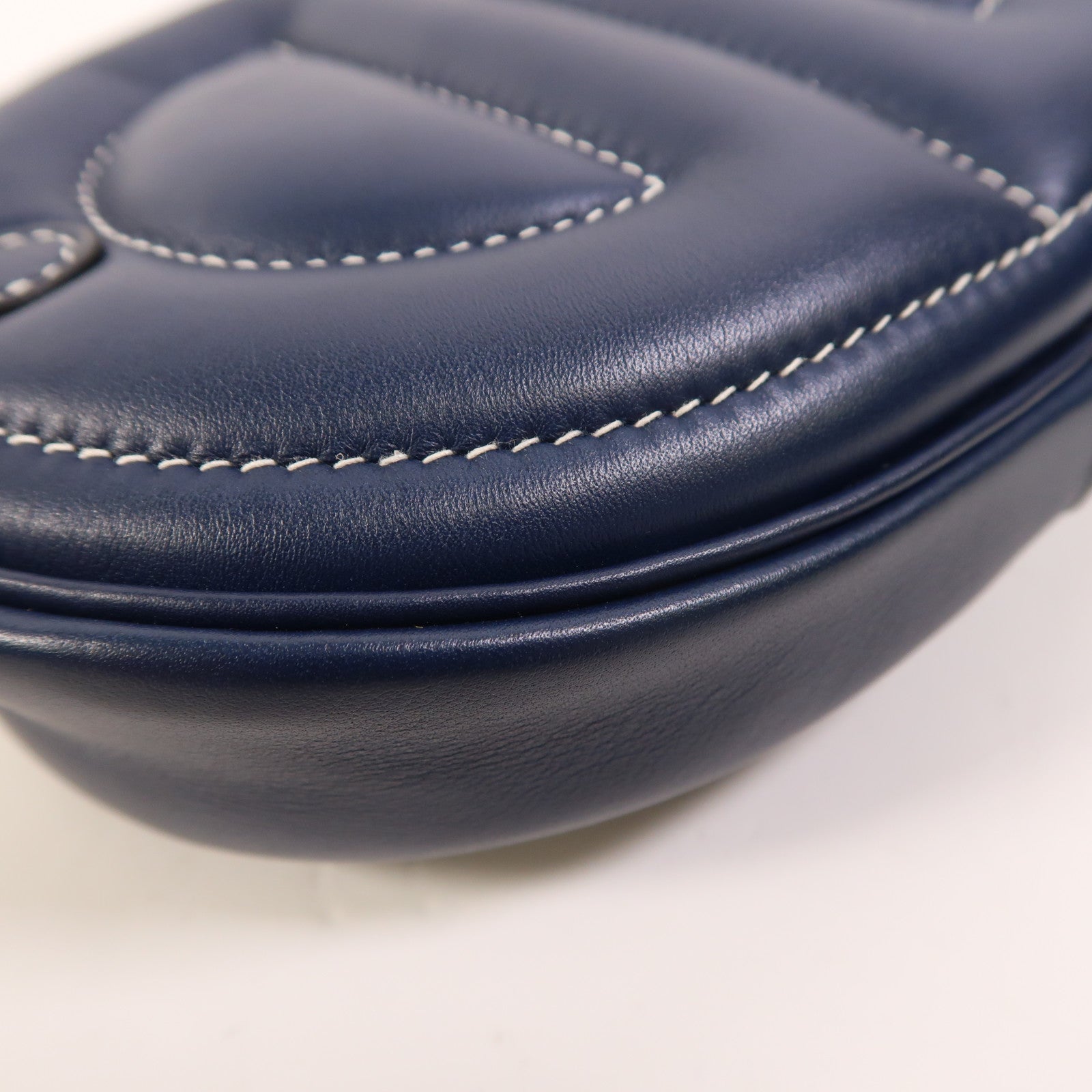 HERMES Swift皮革In The Loop銀扣肩背袋Bleu Navy/Terre Battue