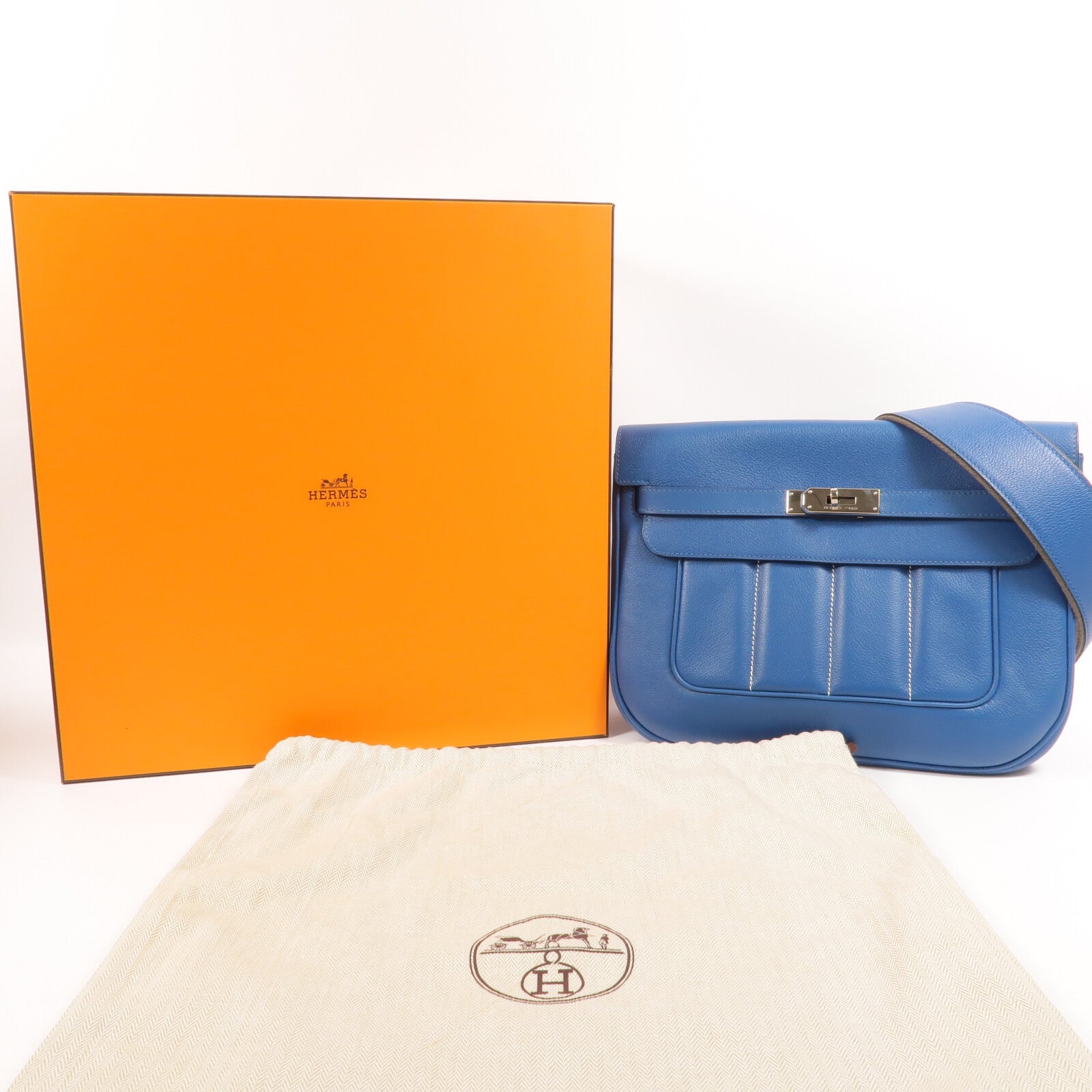 HERMES Evercolor皮革Berline 28肩背袋Colvert