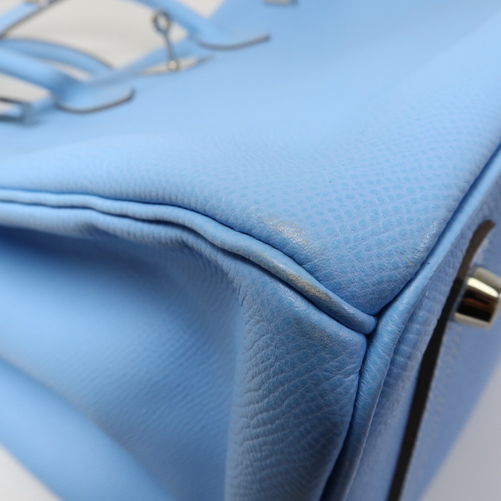 HERMES Epsom皮革Birkin 35手挽袋Celeste/Mykonos