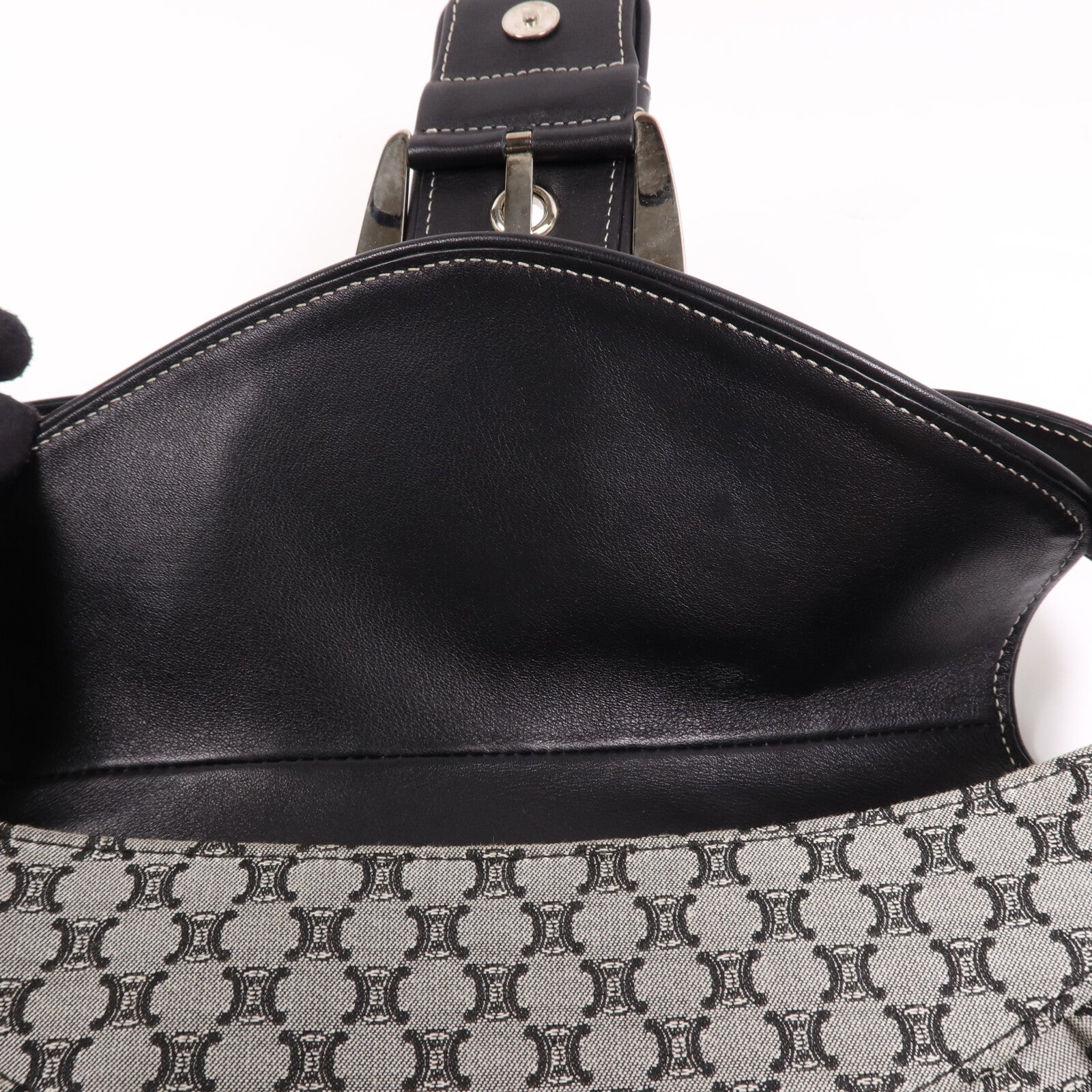 CELINE 帆布Shoulder Bag銀扣肩背袋