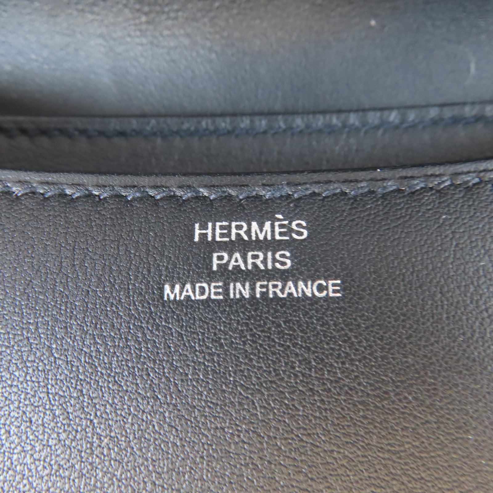 HERMES 【激減優惠】Swift皮革Constance Mini銀扣肩背袋黑色