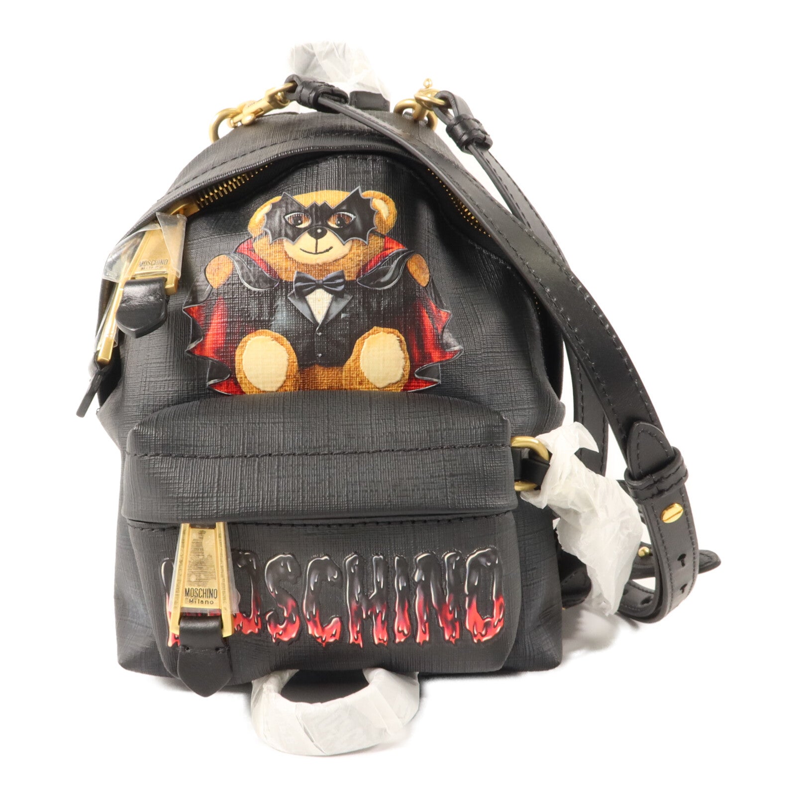 MOSCHINO 塗層帆布Backpack背包