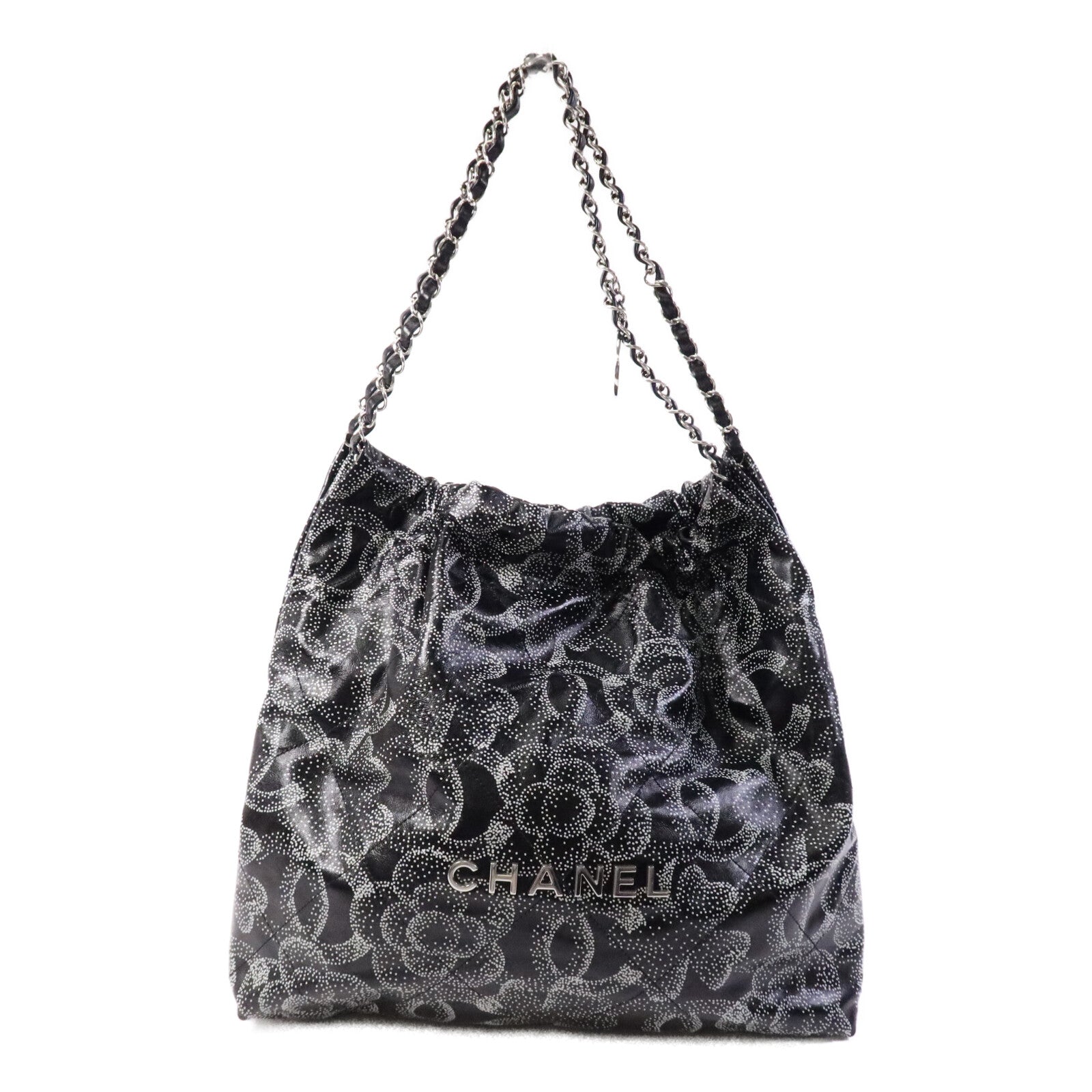 CHANEL 牛皮皮革C22 Medium Limited Edition銀扣鏈帶肩背袋