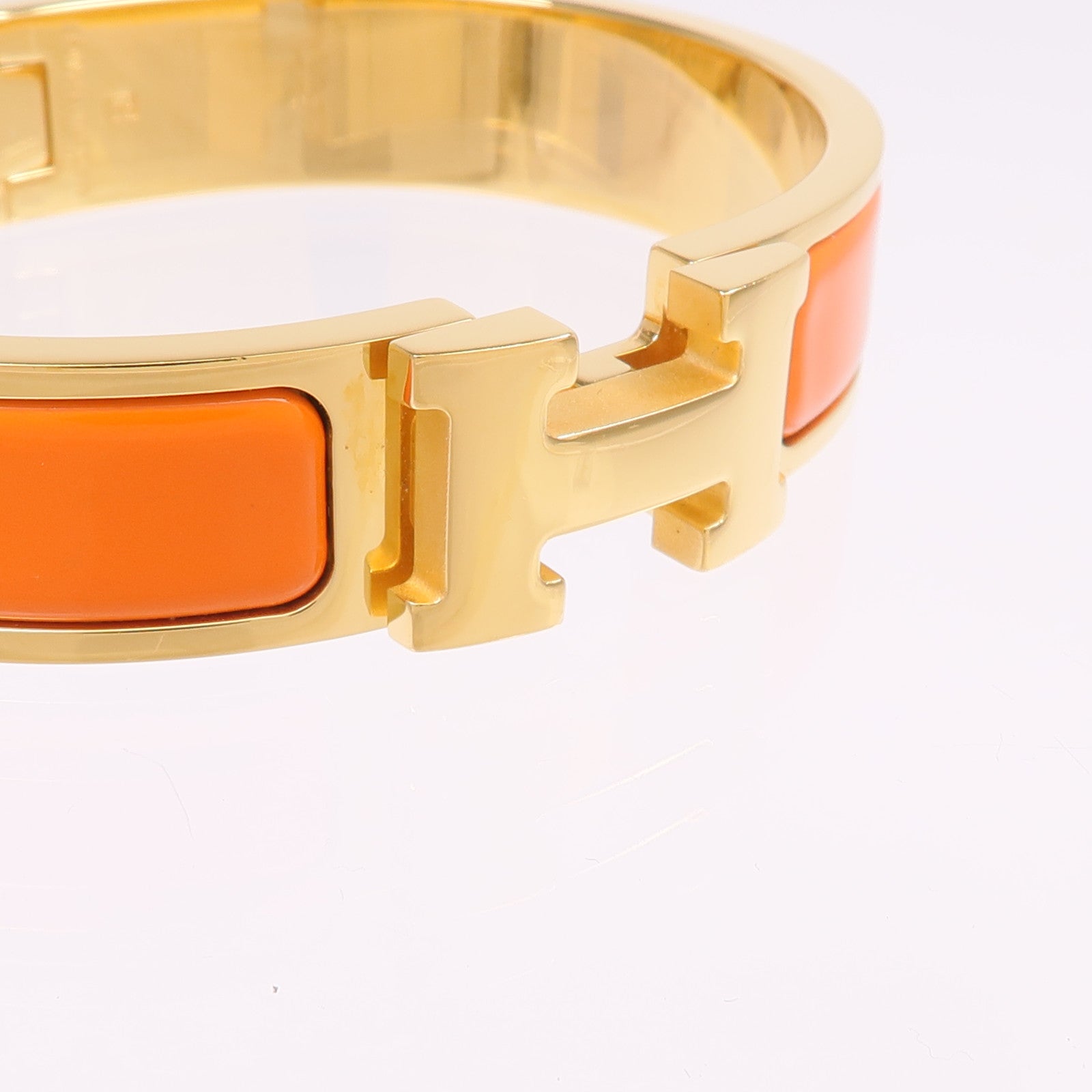 HERMES 金屬/琺瑯Clic H金扣手鐲