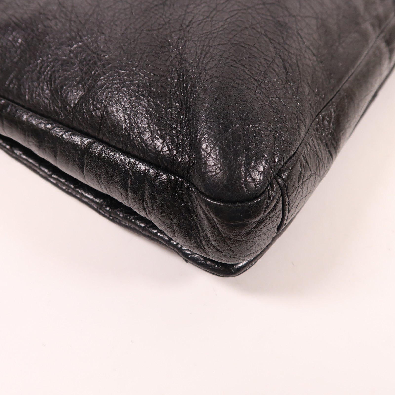 BALENCIAGA 牛皮皮革Bag銀扣手挽肩背兩用袋
