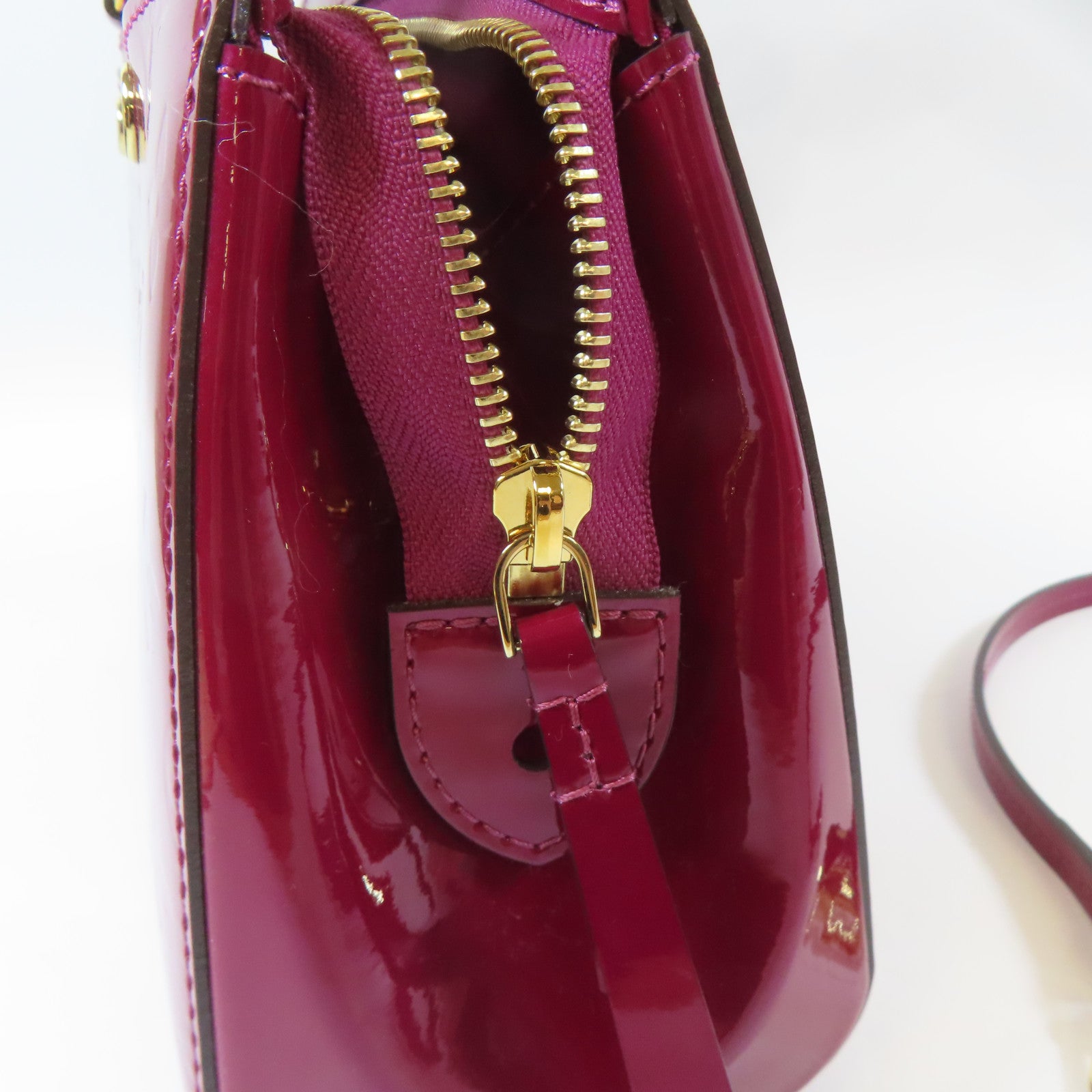 LOUIS VUITTON 【激減優惠】Vernis Brera PM金扣手挽肩背兩用袋紅色