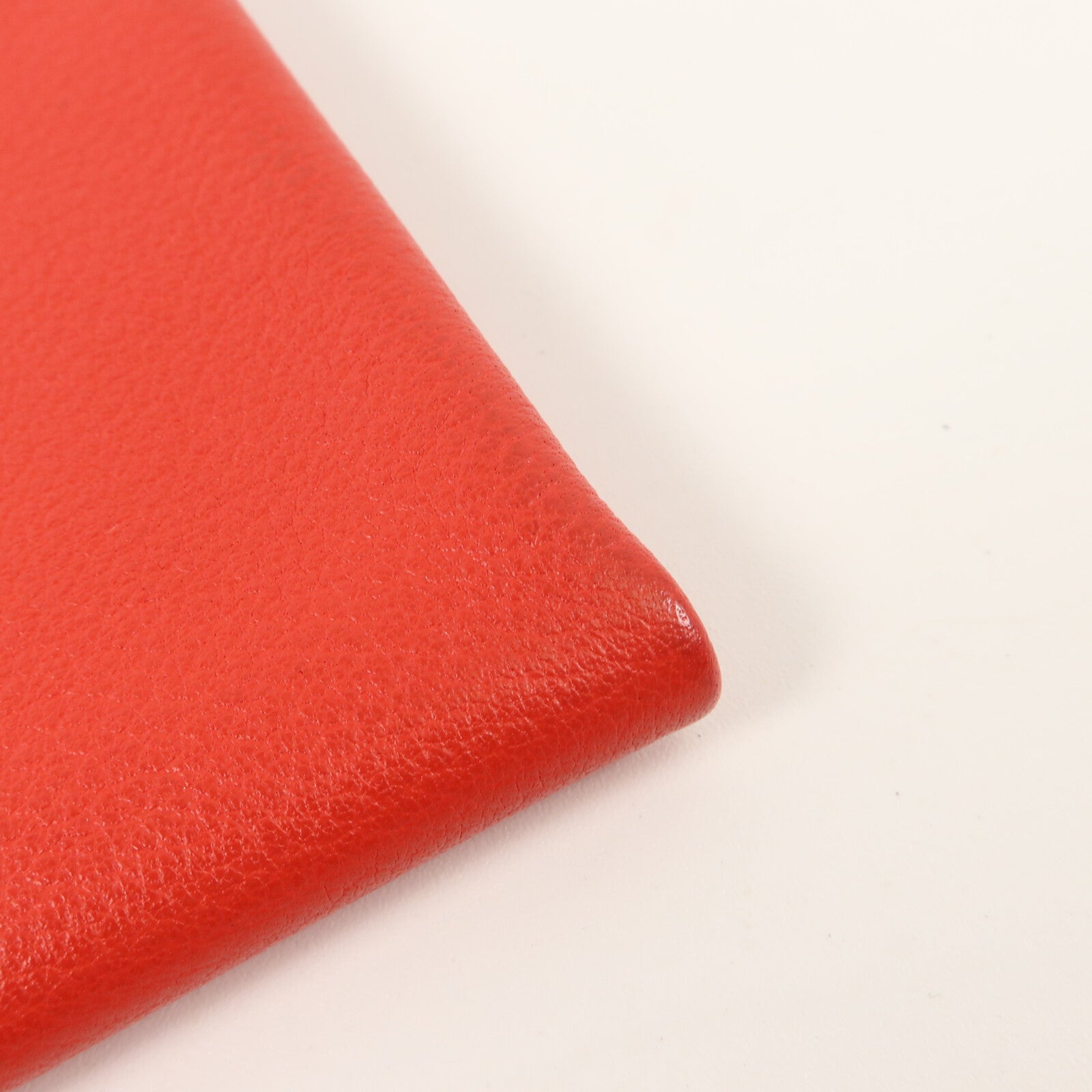 HERMES Evercolor皮革Atout Pouch 14(PM)小袋Rouge Casaque/Bleu Du Nord