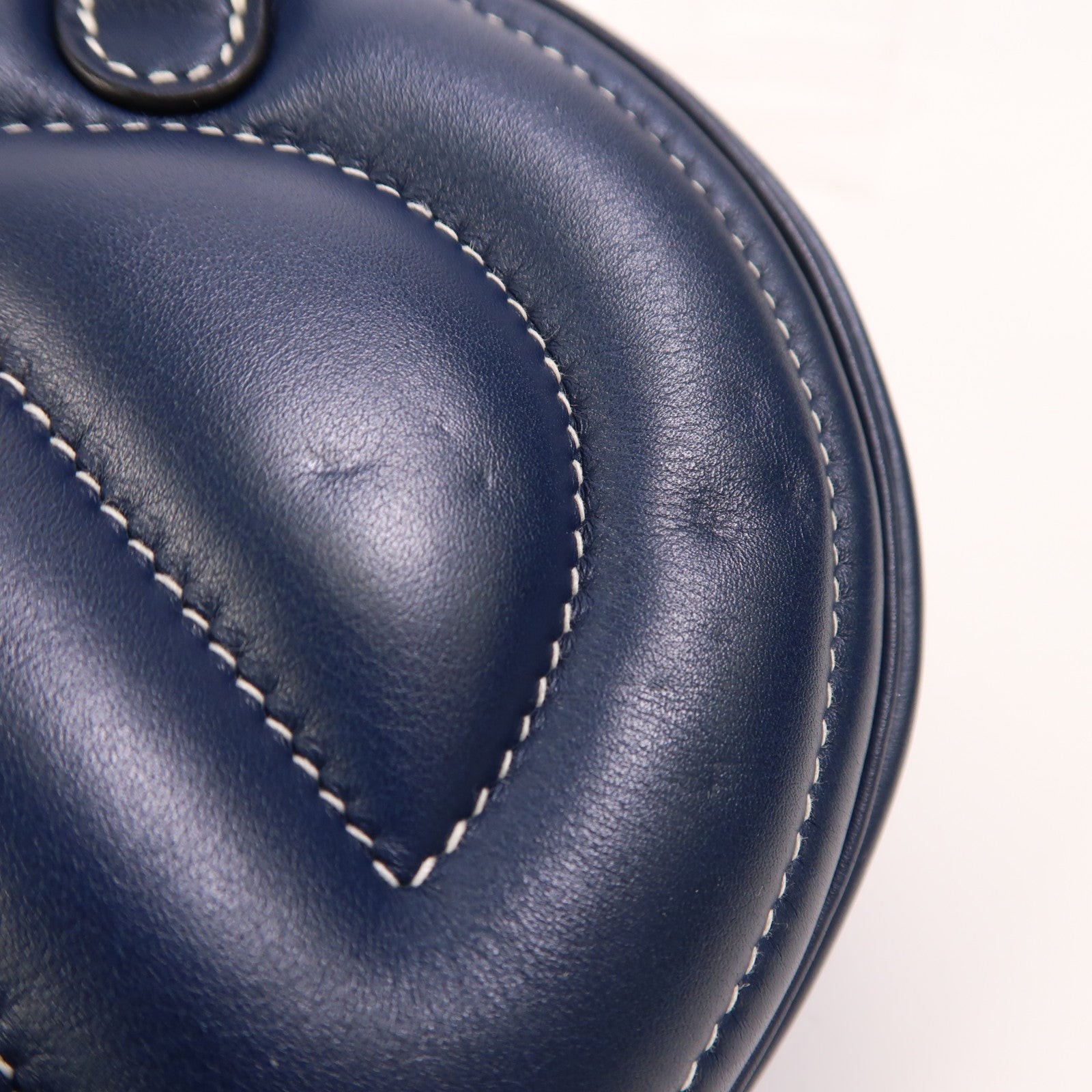 HERMES Swift皮革In The Loop銀扣肩背袋Bleu Navy/Terre Battue