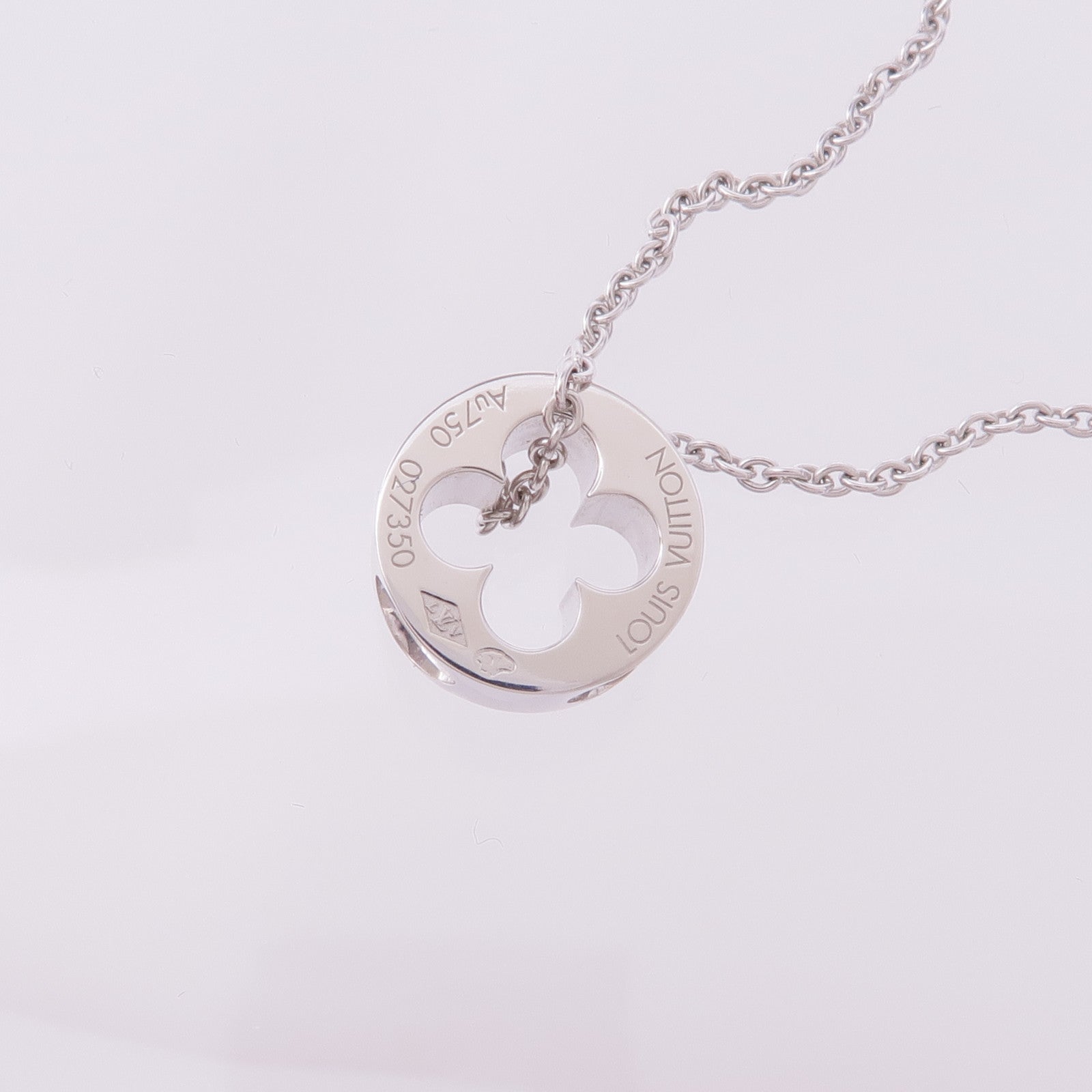 LOUIS VUITTON 18K白金Empreinte Pendant項鍊