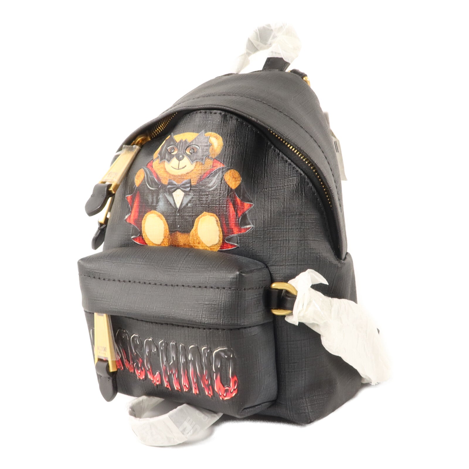 MOSCHINO 塗層帆布Backpack背包