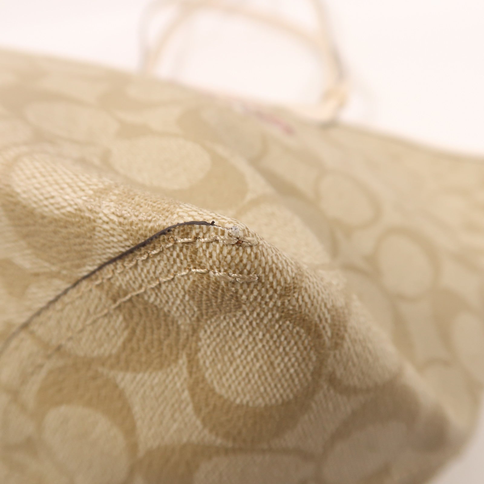 COACH 塗層帆布Tote Bag金扣肩背袋