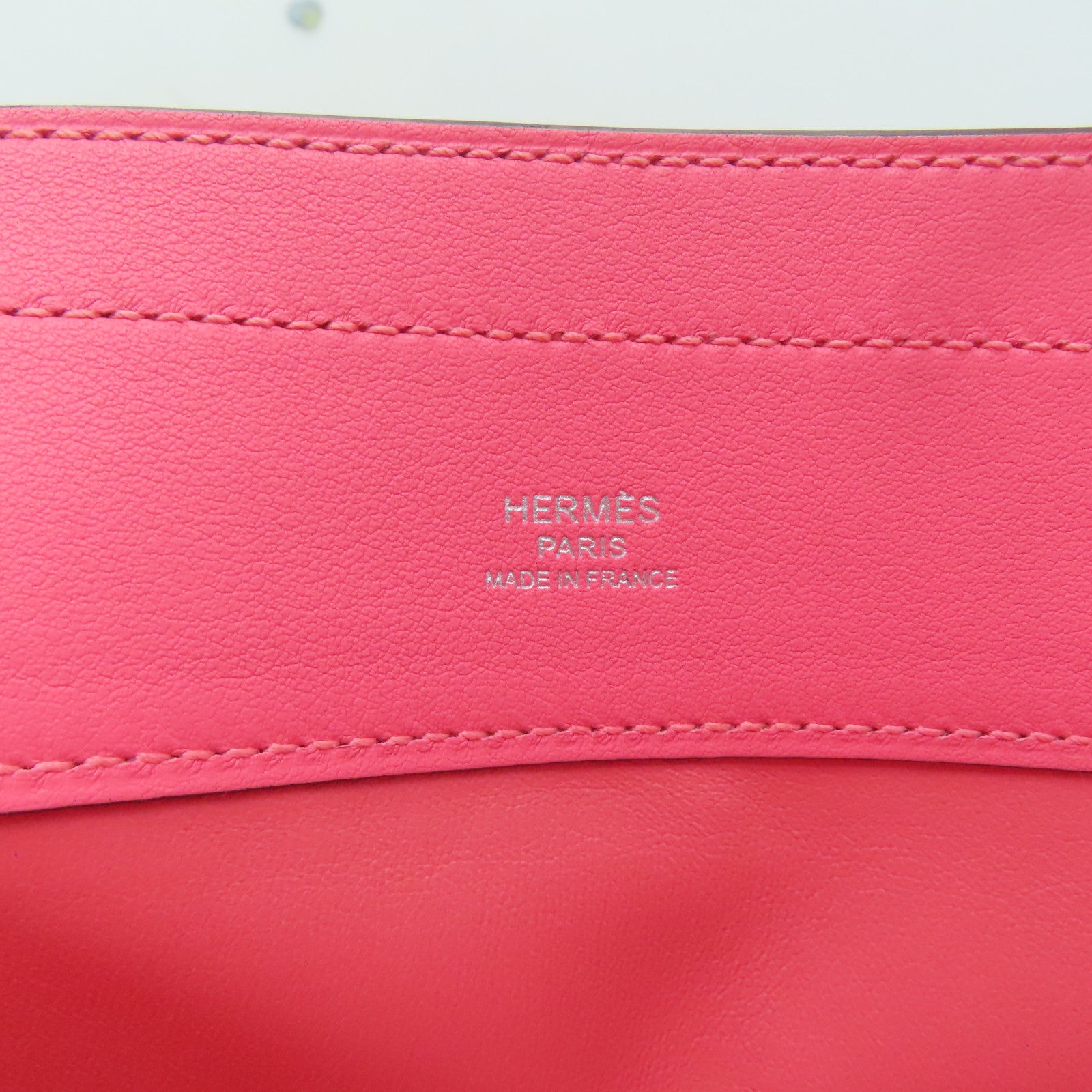 HERMES 【清倉大減價】Swift皮革Aline銀扣肩背袋粉紅色