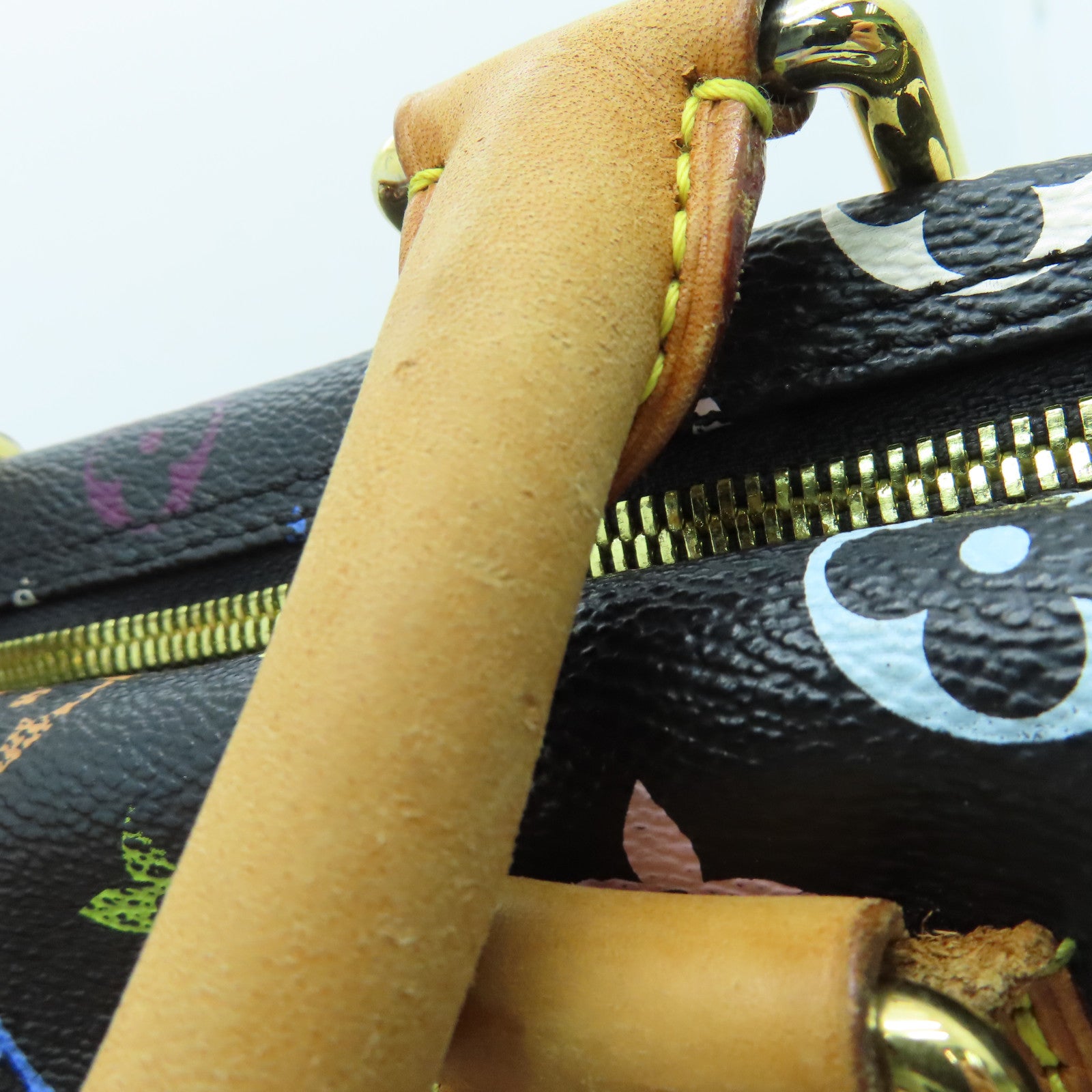 LOUIS VUITTON 【激減優惠】Monogram Multicolore Speedy 30金扣手挽袋黑色彩色