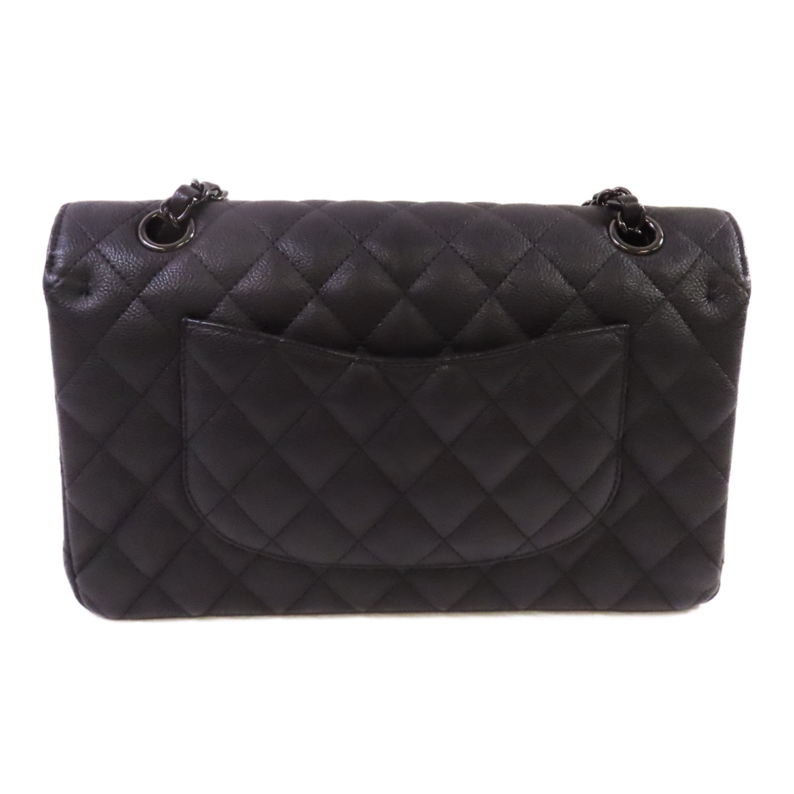 CHANEL 菱格牛皮皮革Classic Flap So Black Chain Shoulder Bag鏈帶肩背袋黑色