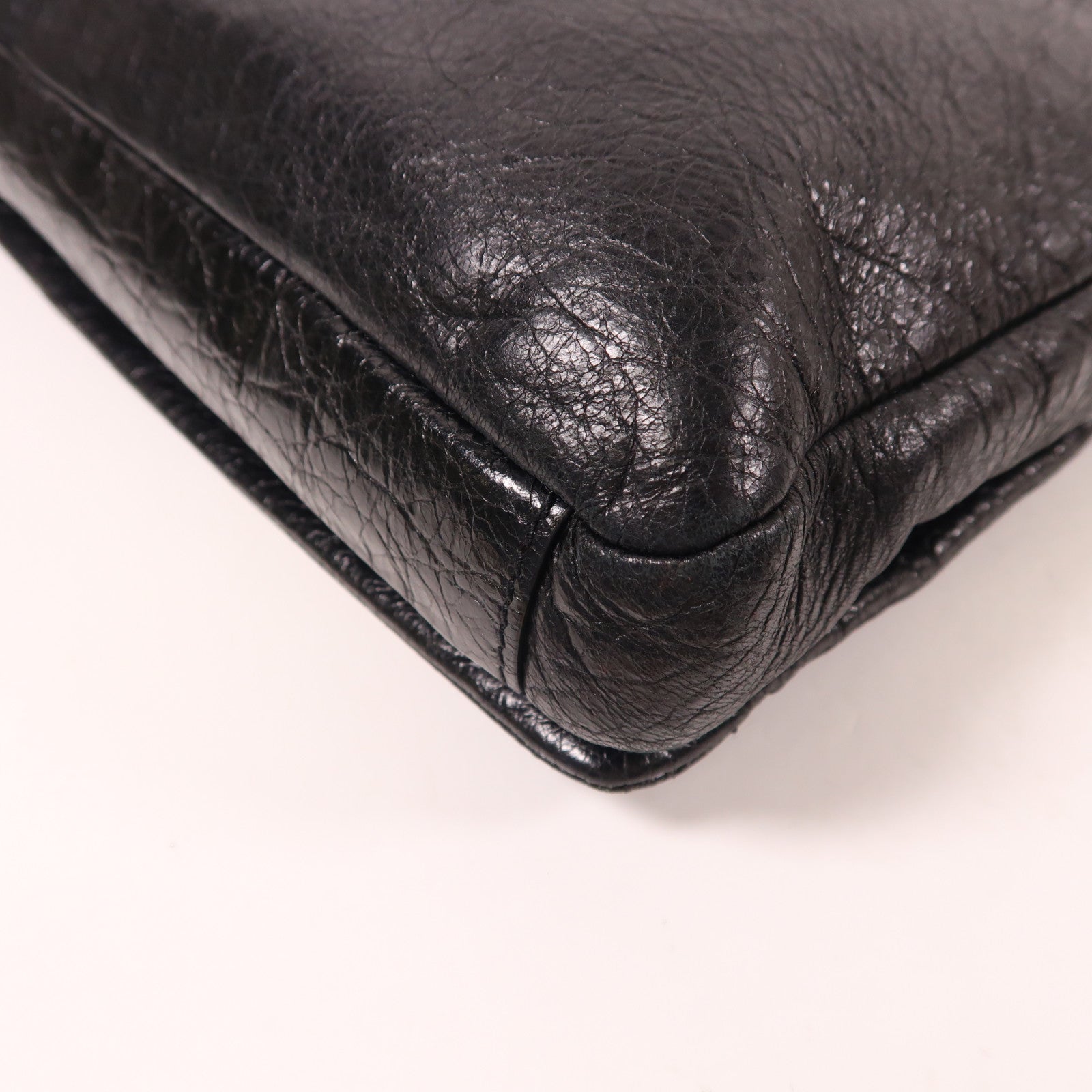 BALENCIAGA 牛皮皮革Bag銀扣手挽肩背兩用袋