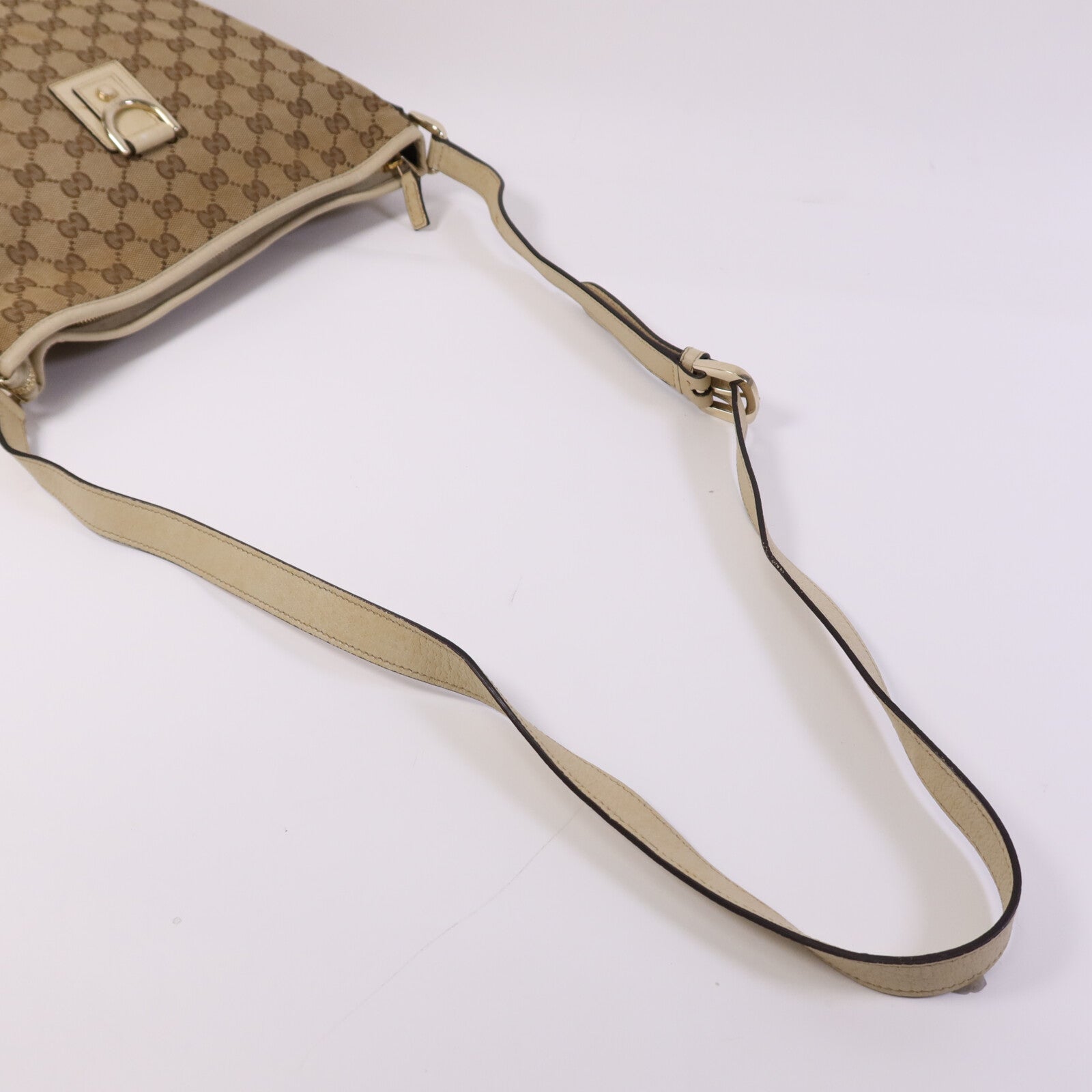 GUCCI 帆布Shoulder Bag金扣肩背袋