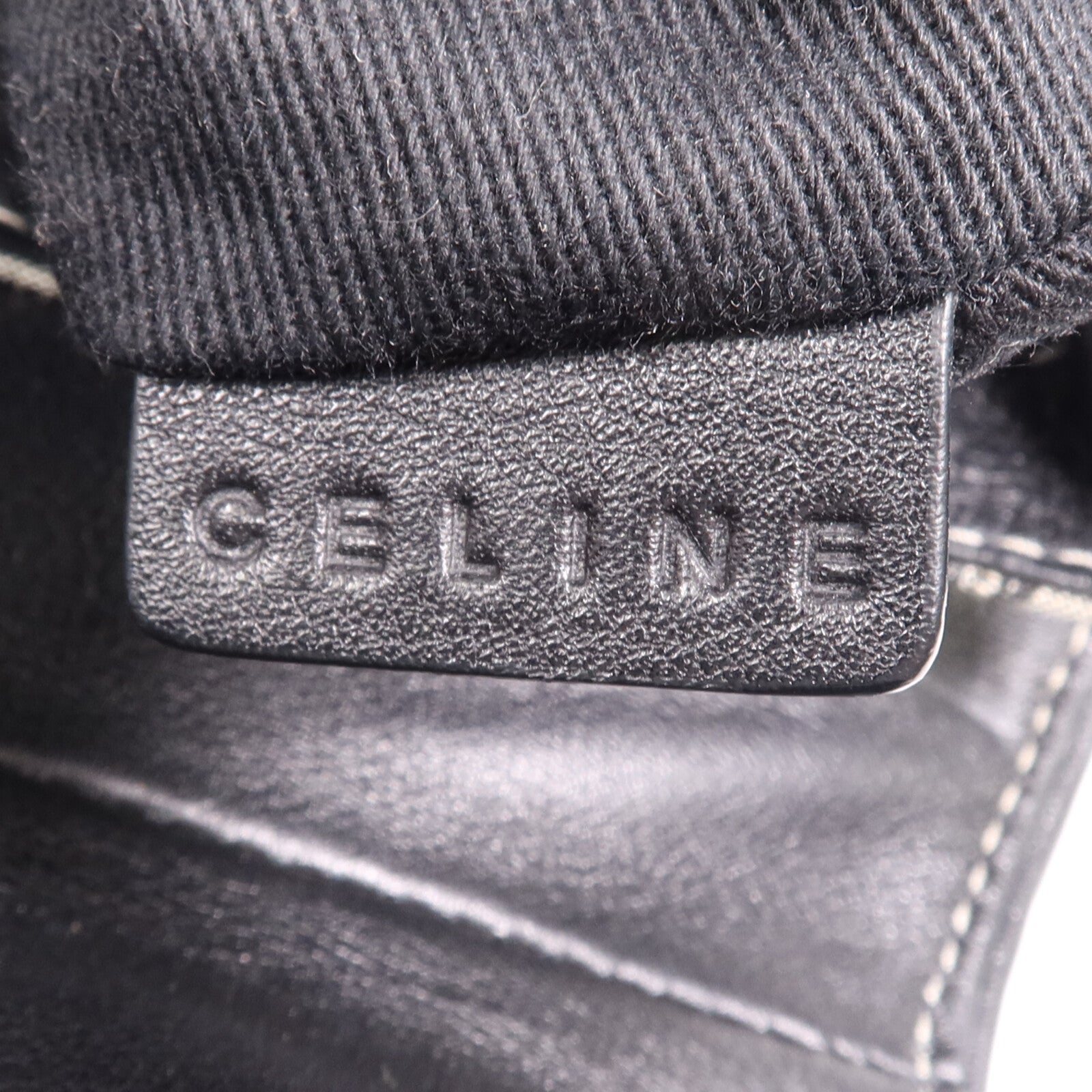 CELINE 帆布Shoulder Bag銀扣肩背袋