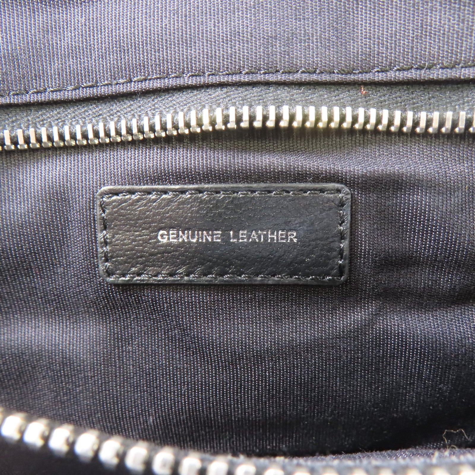 TOD'S 牛皮皮革2 Way Bag銀扣手挽肩背兩用袋黑色