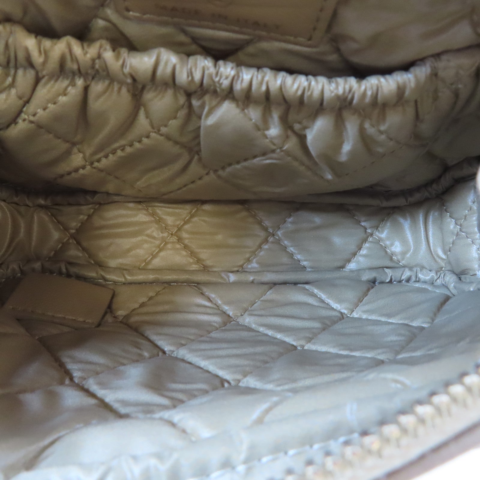 CHANEL (PRICE DOWN) Quilted CC GHW Pouch Bag Lambskin Leather Gold