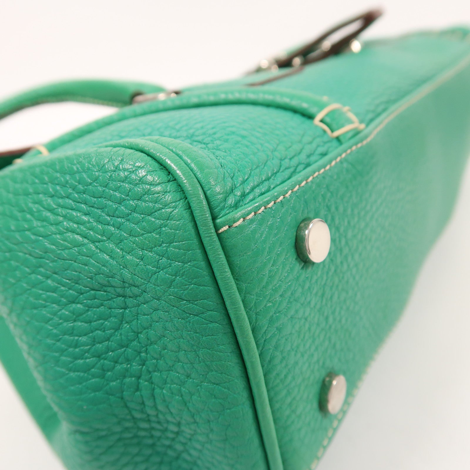 BURBERRY 牛皮皮革Hand Bag銀扣肩背袋