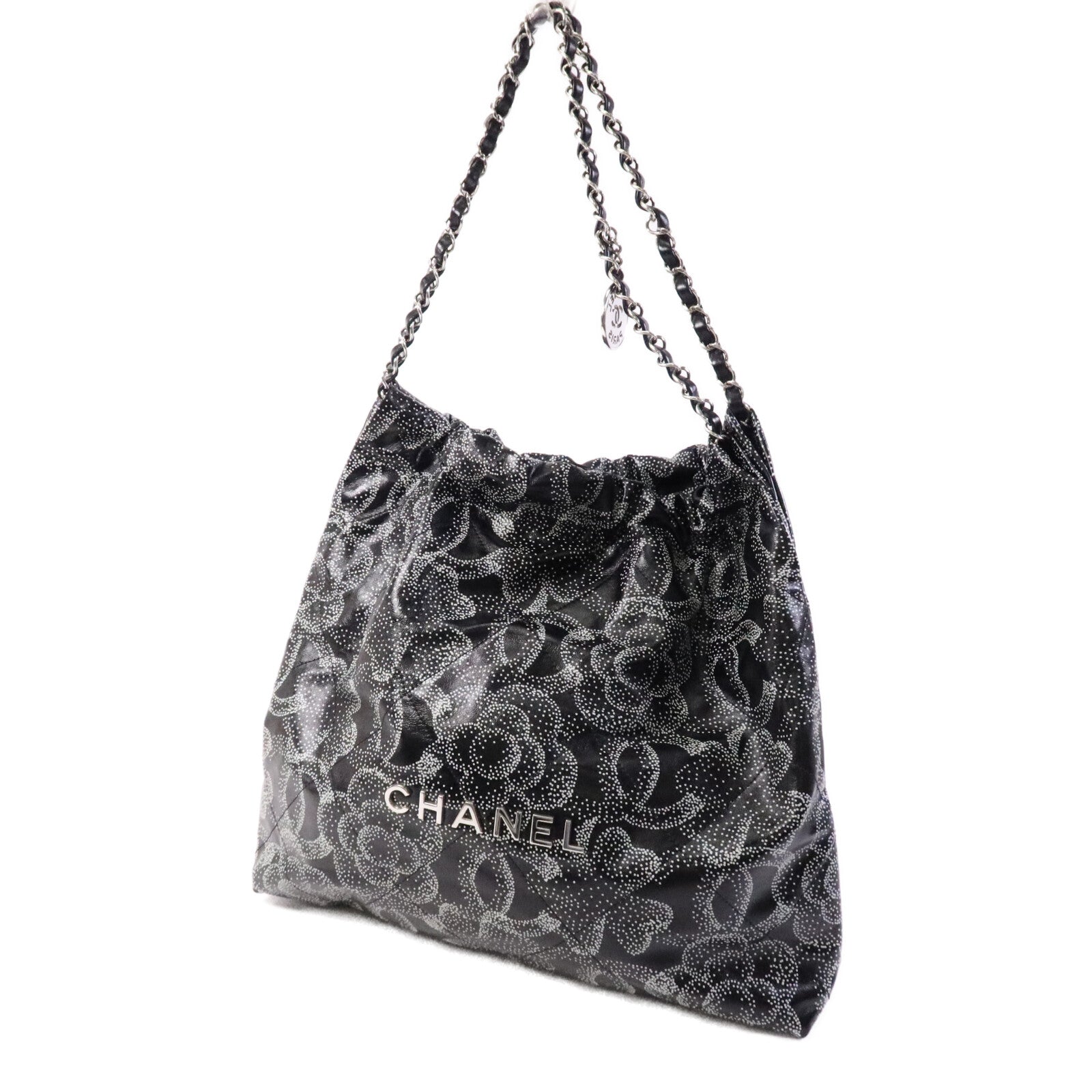 CHANEL 牛皮皮革C22 Medium Limited Edition銀扣鏈帶肩背袋