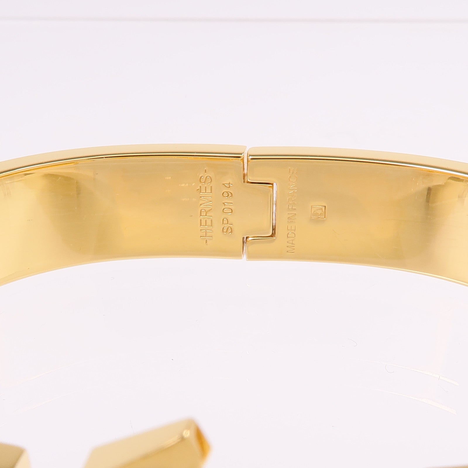 HERMES 金屬/琺瑯Clic H金扣手鐲