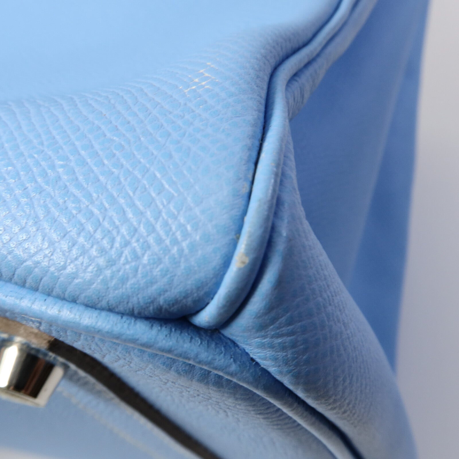 HERMES Epsom皮革Birkin 35手挽袋Celeste/Mykonos