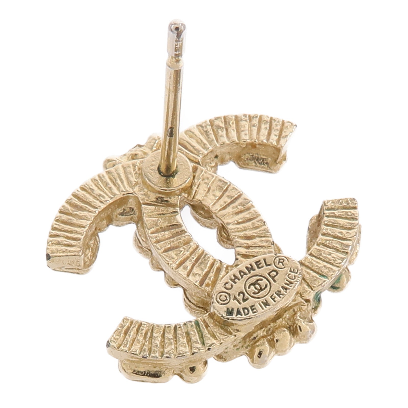 CHANEL 金屬/珊瑚石Earrings耳環