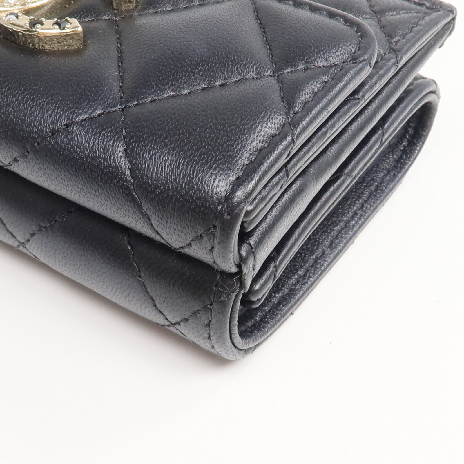 CHANEL 羊皮皮革CC Logo Flap Wallet錢包