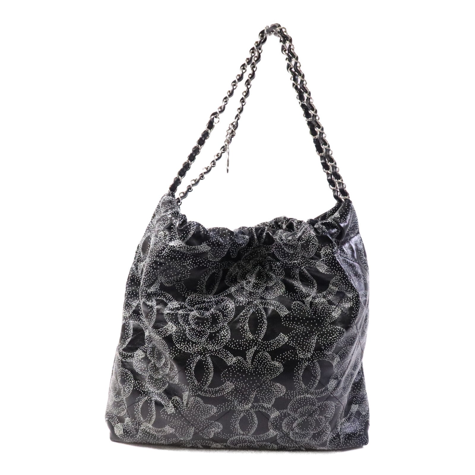 CHANEL 牛皮皮革C22 Medium Limited Edition銀扣鏈帶肩背袋