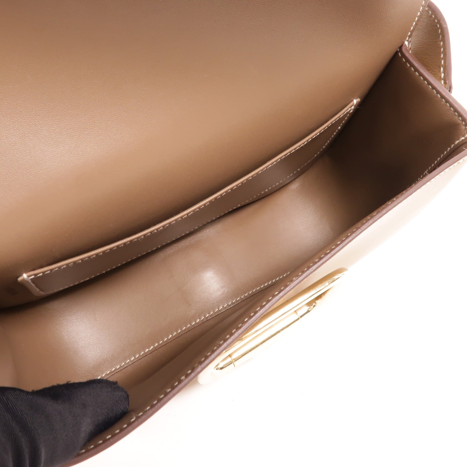 HERMES Swift皮革Della Cavalleria Elan肩背袋Etoupe