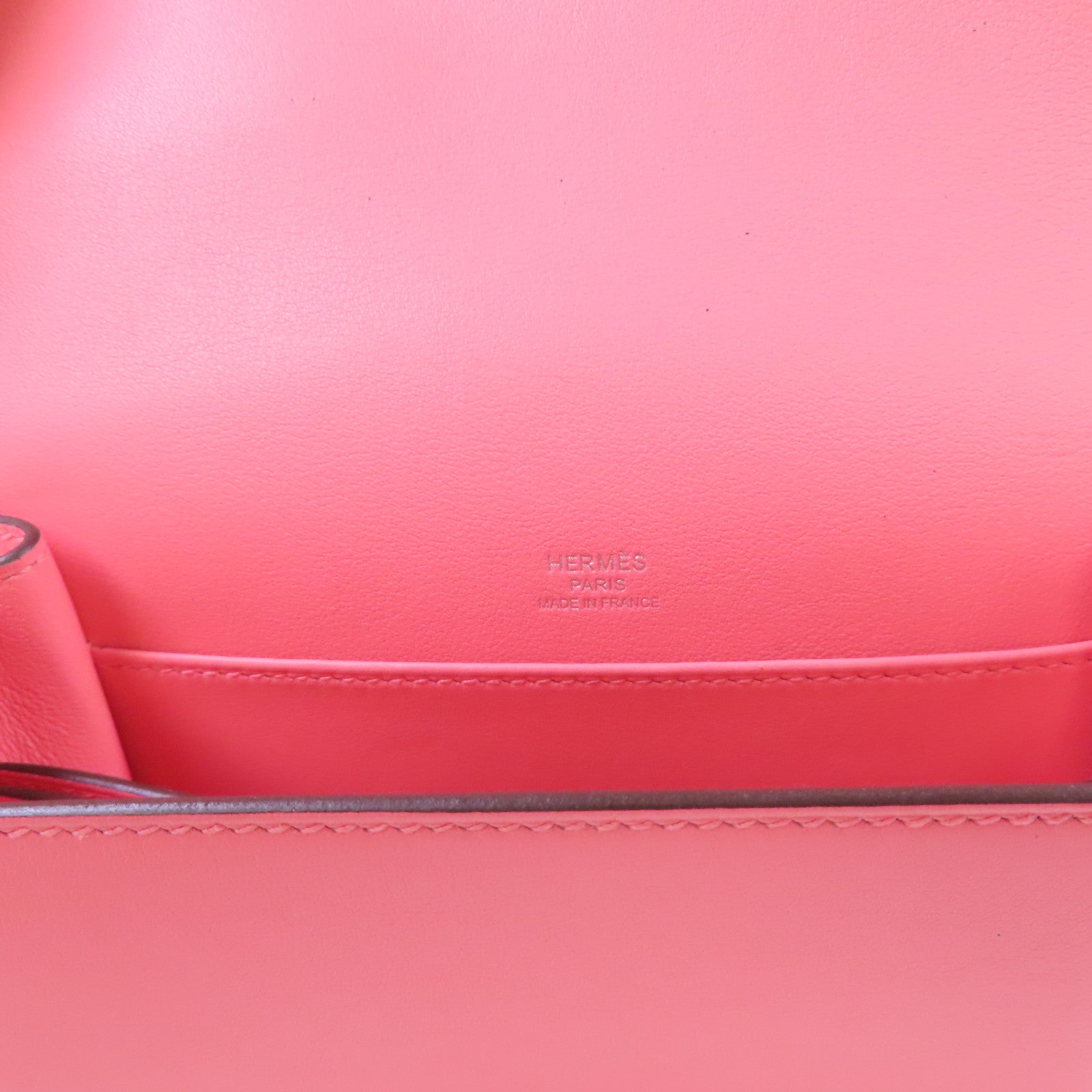 HERMES Swift皮革Mini Roulis Shoulder Bag銀扣肩背袋8W Rose Azalee/玫瑰杜鵑粉色