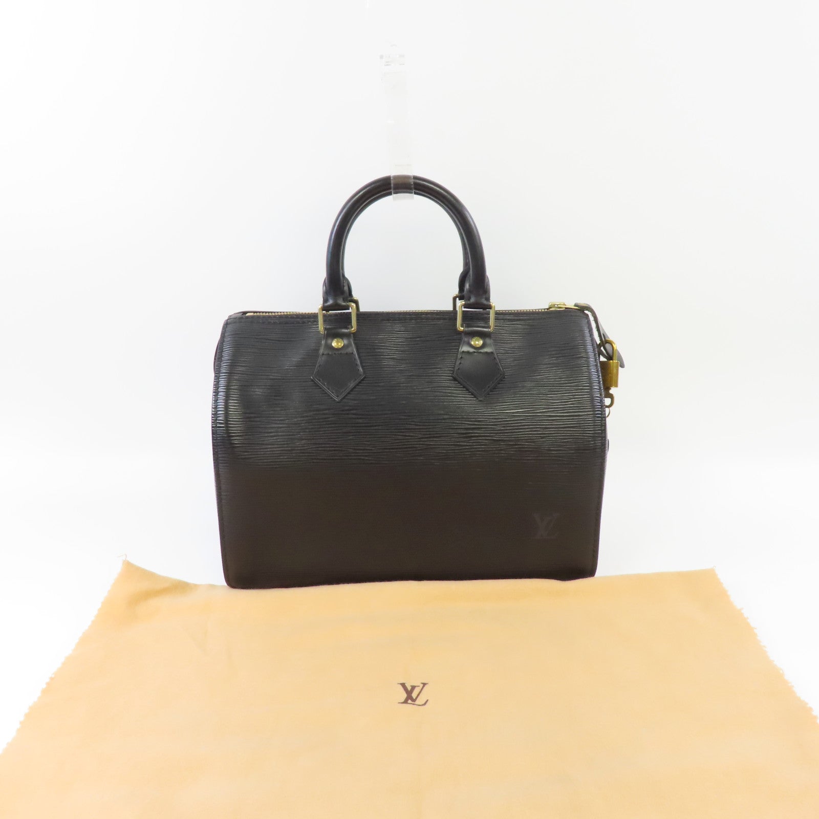 LOUIS VUITTON Epi Speedy 30金扣手挽袋黑色