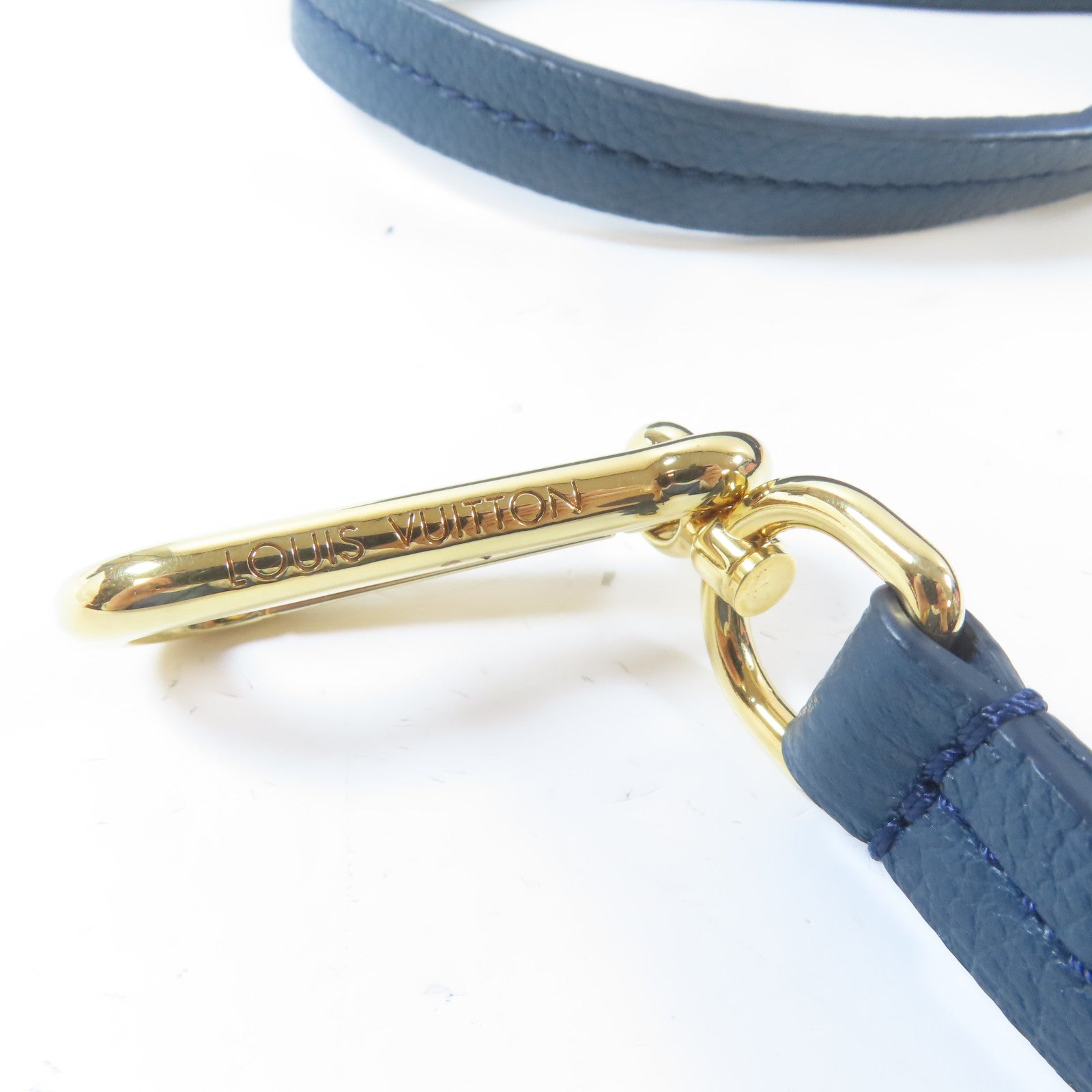 LOUIS VUITTON Monogram Empreinte Lumineuse PM金扣手挽肩背兩用袋藍色