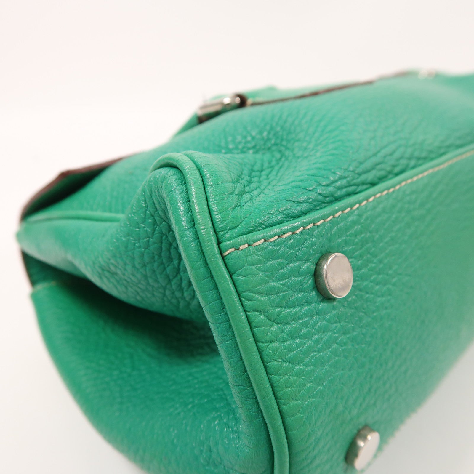 BURBERRY 牛皮皮革Hand Bag銀扣肩背袋