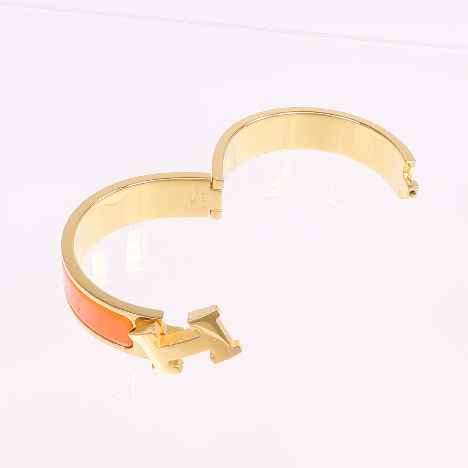 HERMES 金屬/琺瑯Clic H金扣手鐲