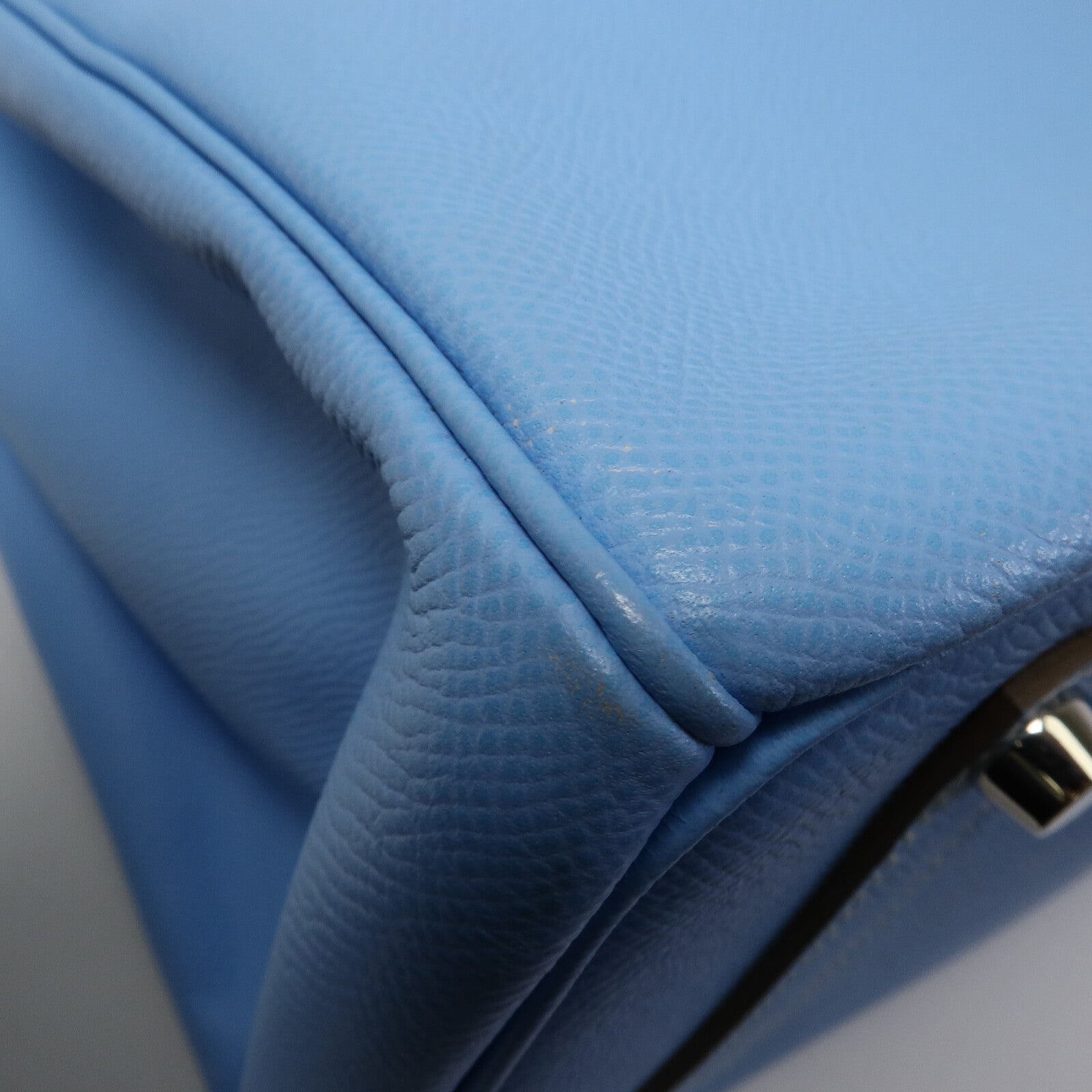HERMES Epsom皮革Birkin 35手挽袋Celeste/Mykonos