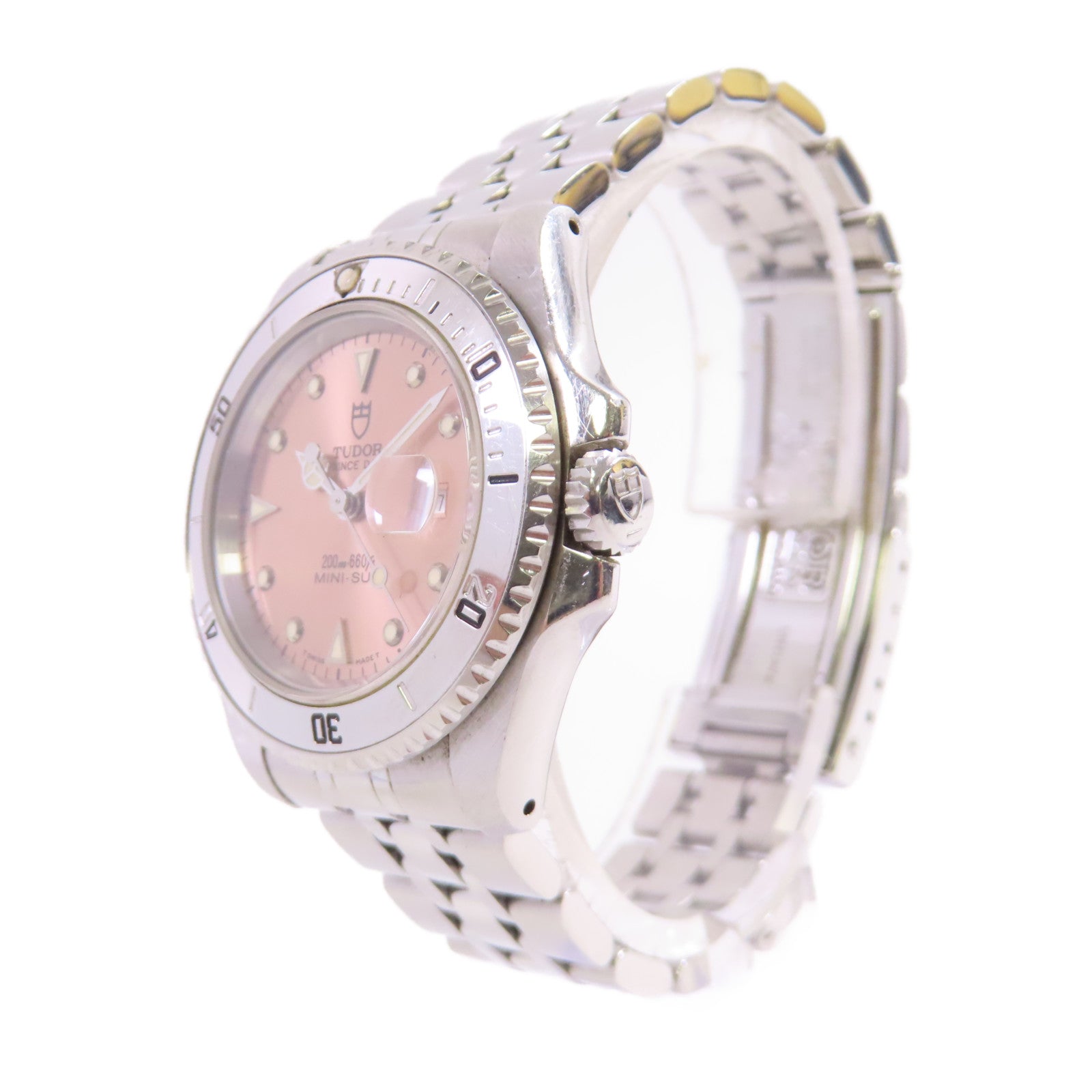 TUDOR Prince Date Watch不鏽鋼自動機芯手錶粉紅色